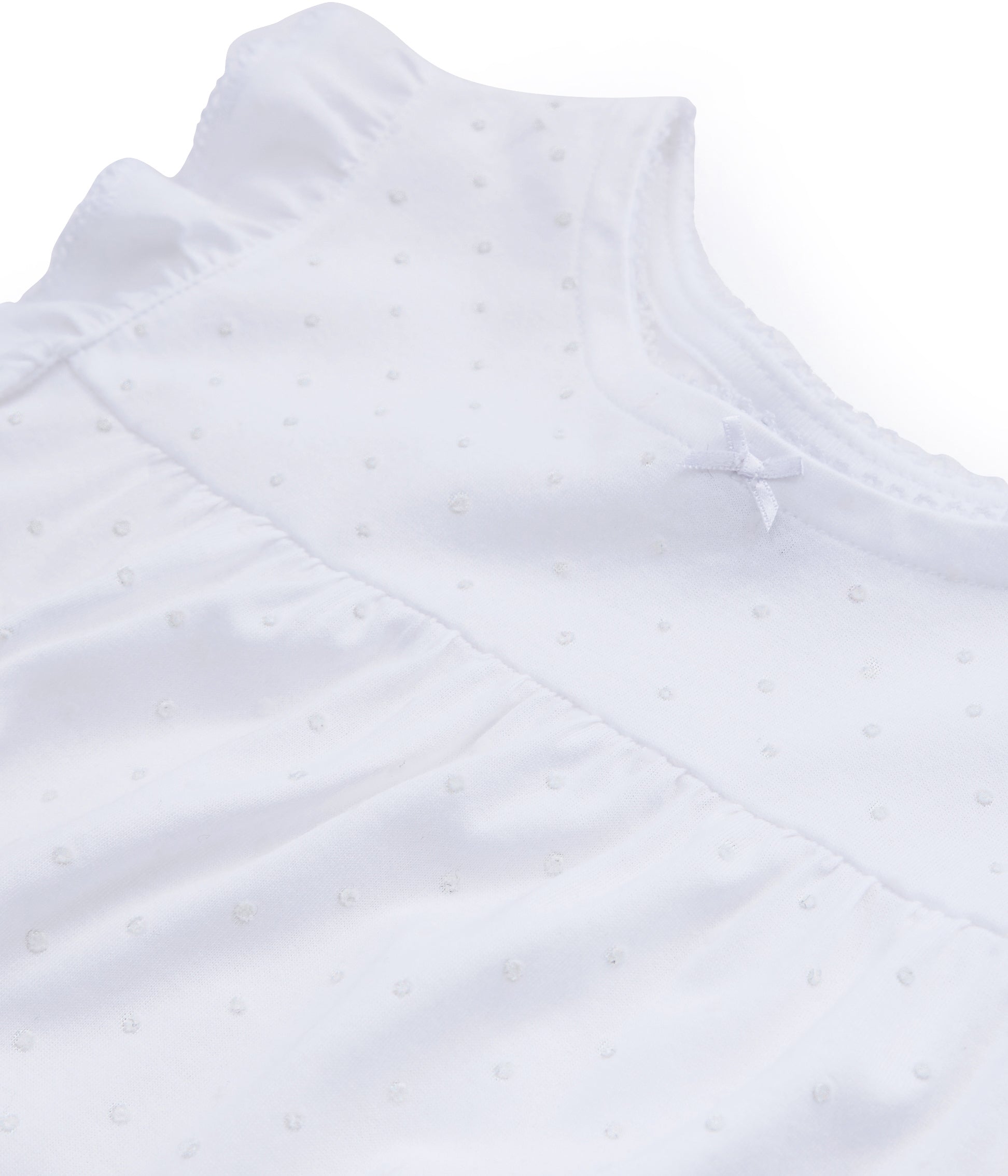 Girls White Cotton Nightwear