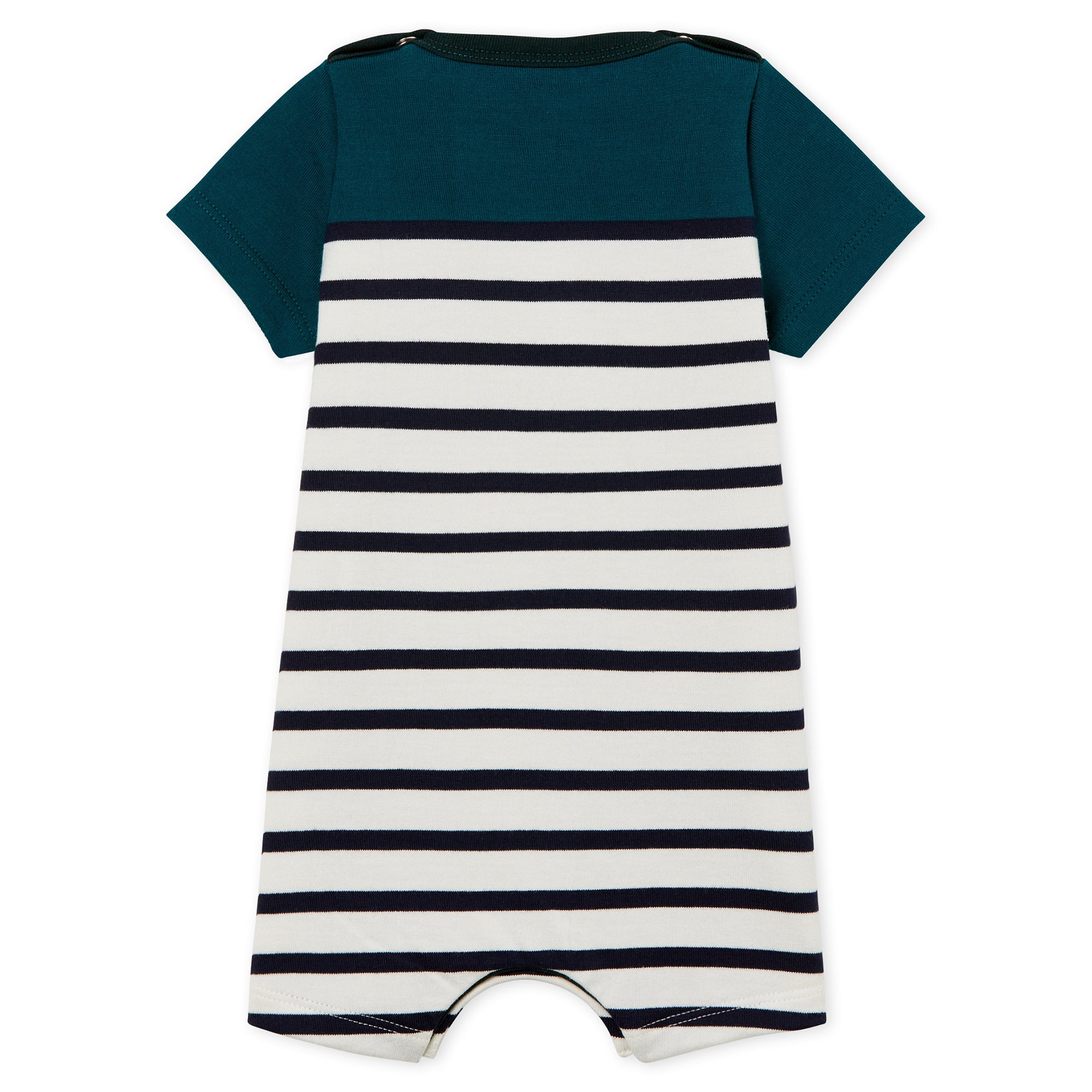 Baby Green Stripes Babysuit