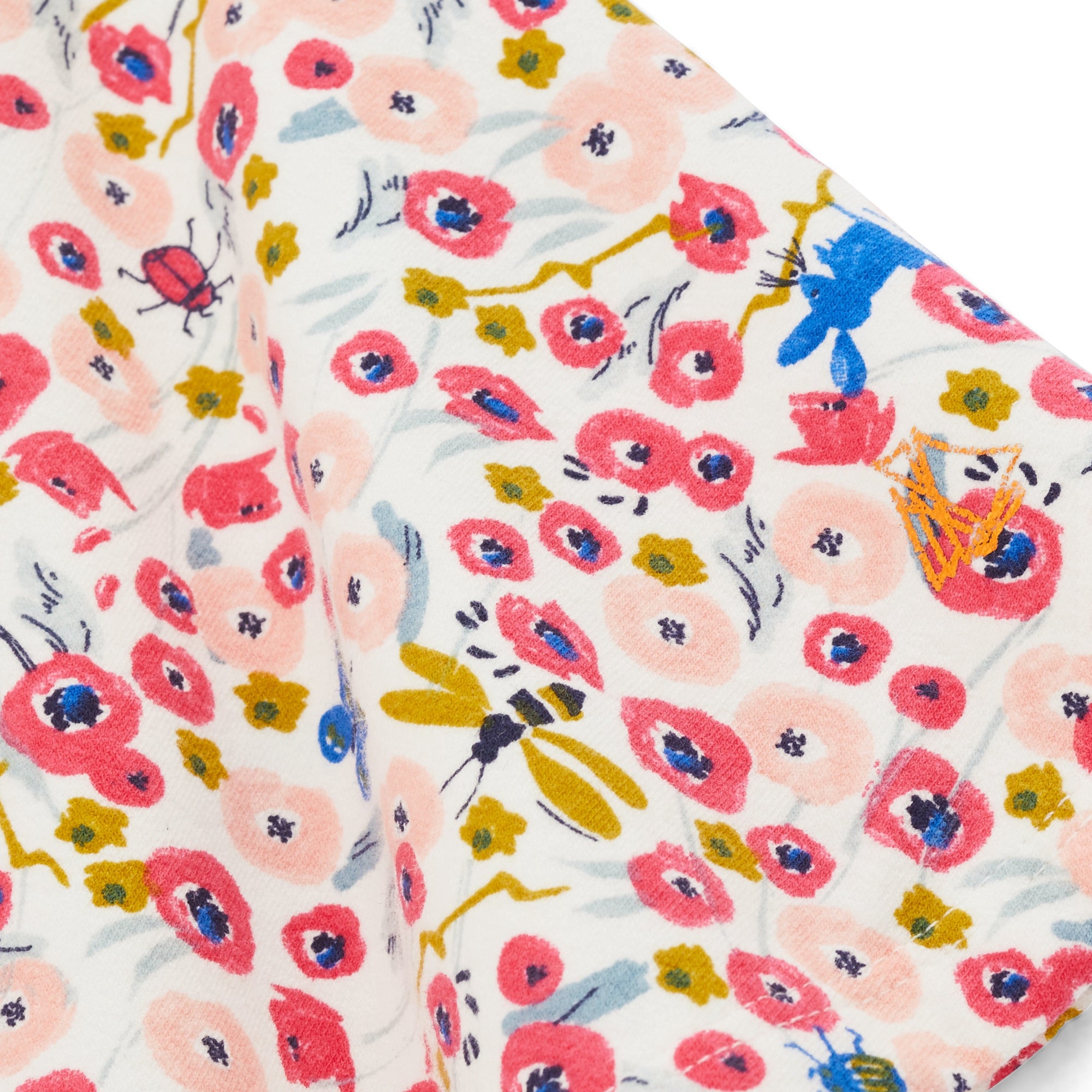 Girls Pink Flower Printed Skirt