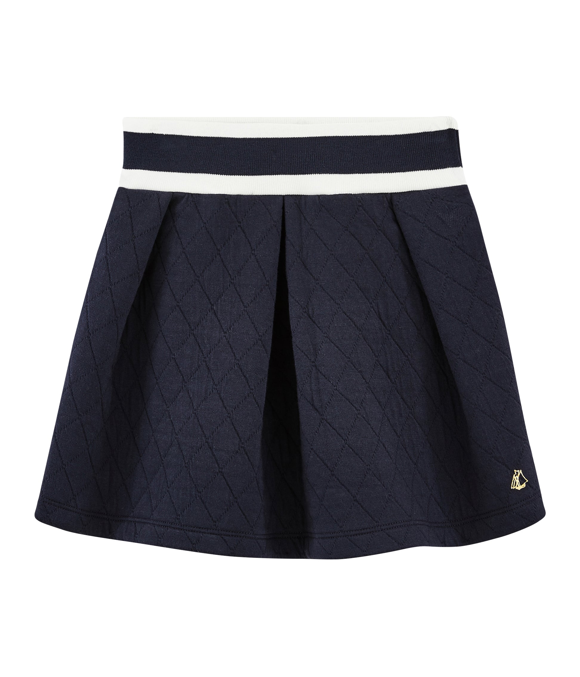 Girls Blue Logo Cotton Skirt