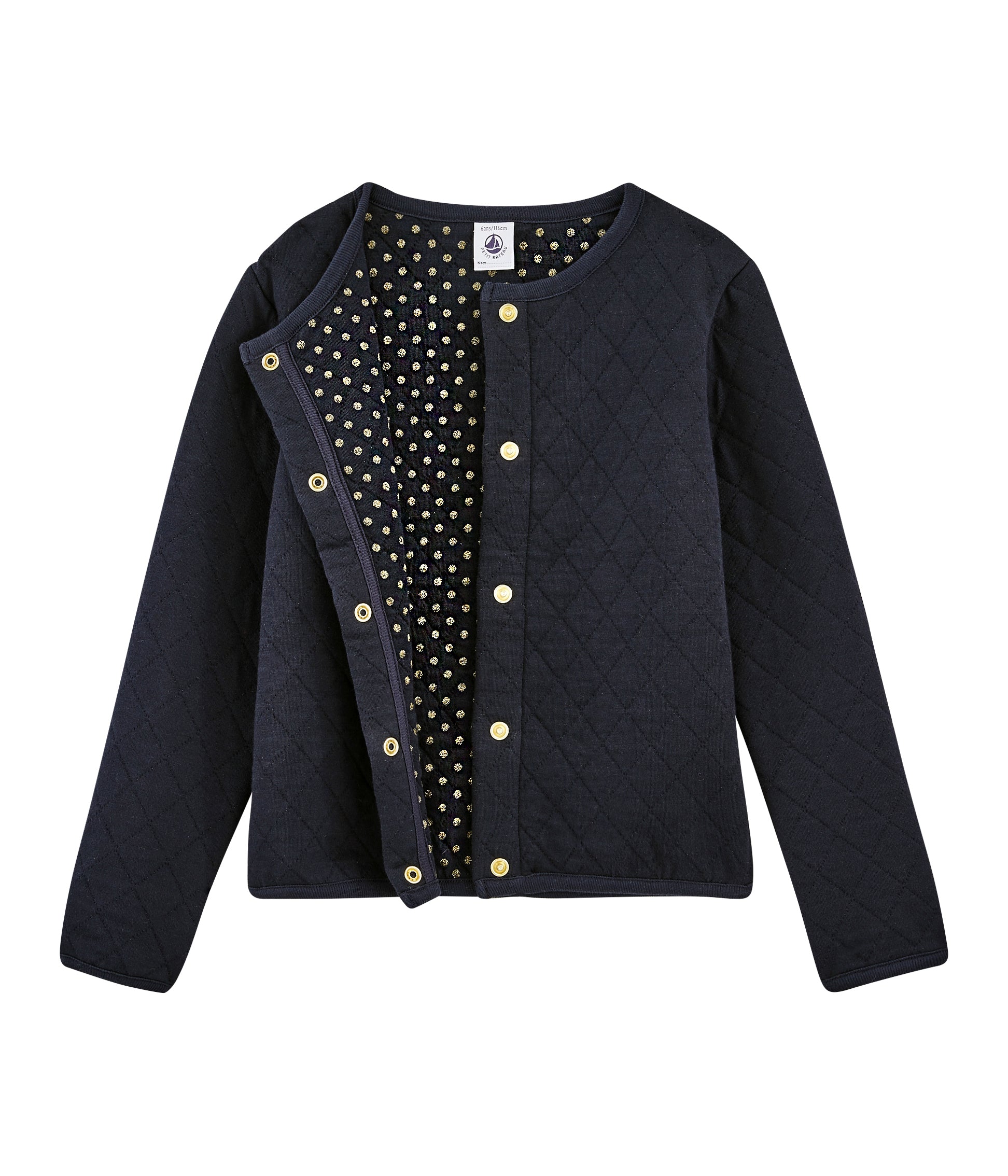 Girls Blue Button Coat
