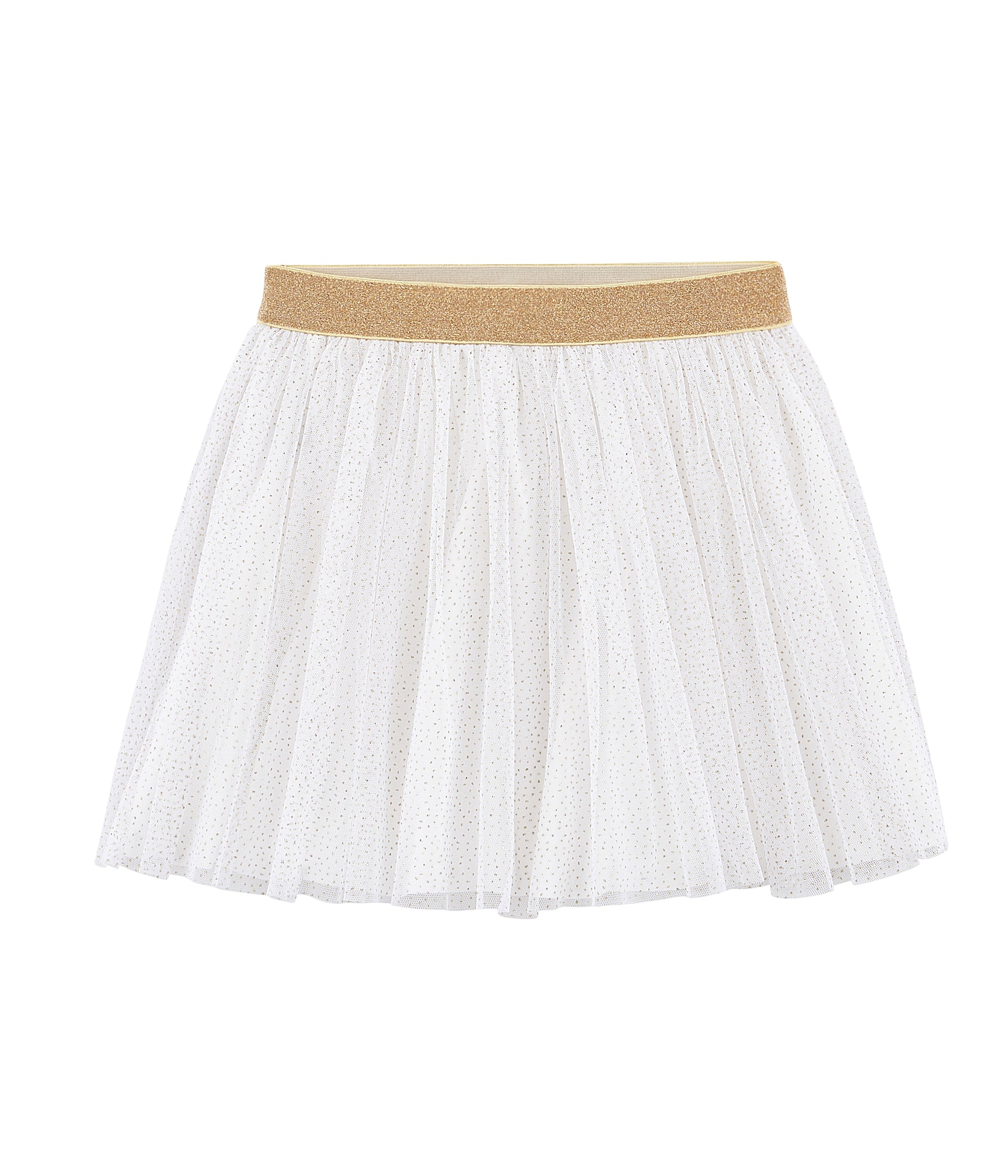 Girls White Cotton Skirt