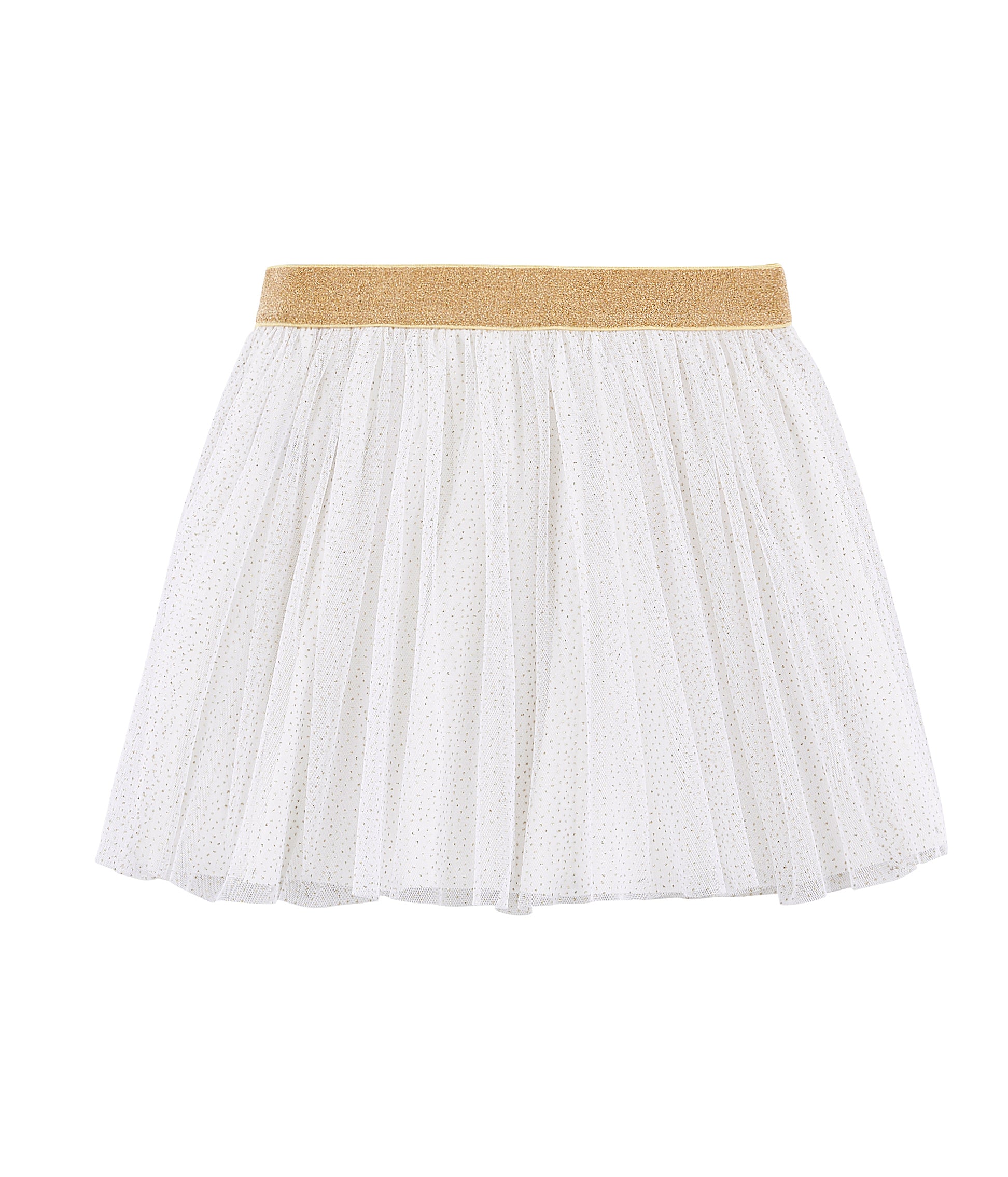 Girls White Cotton Skirt