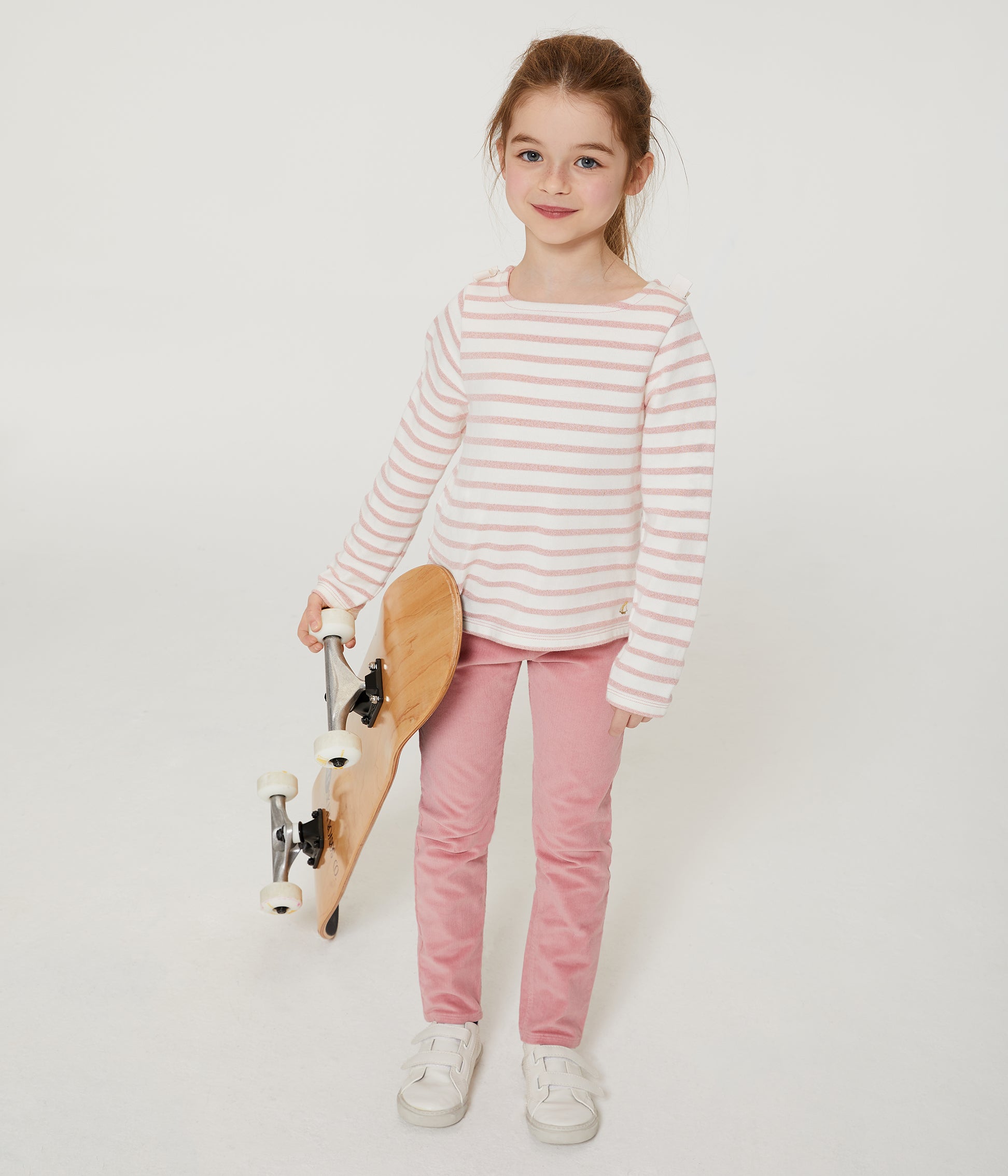 Girls Pink Striped Top