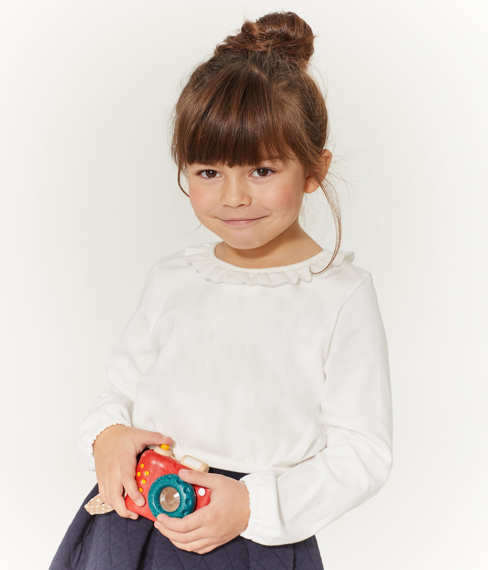 Girls White Frill Shirt