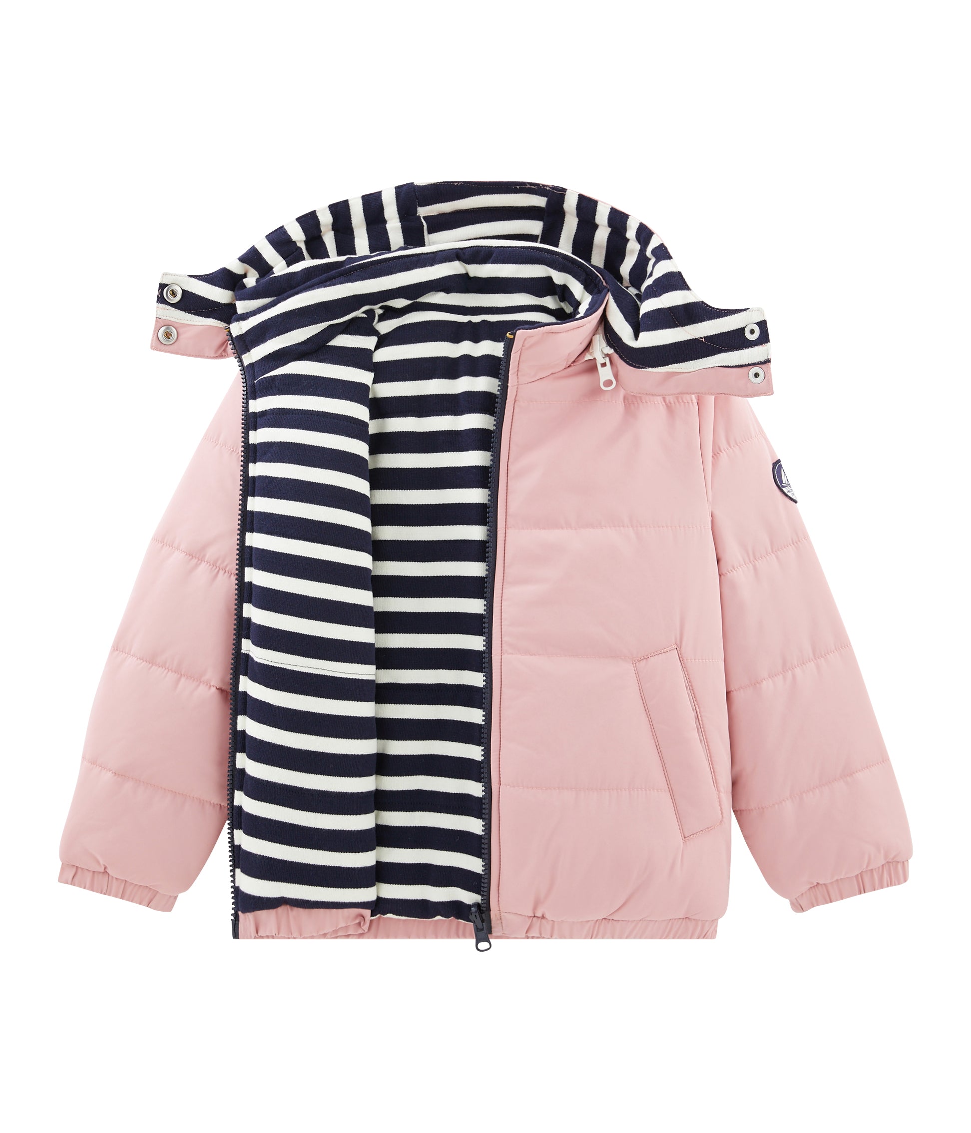 Girls Dark Pink Double Sided Coat