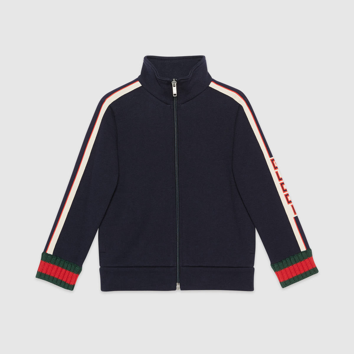 Boys & Girls Navy Blue Cotton Zip-up Top