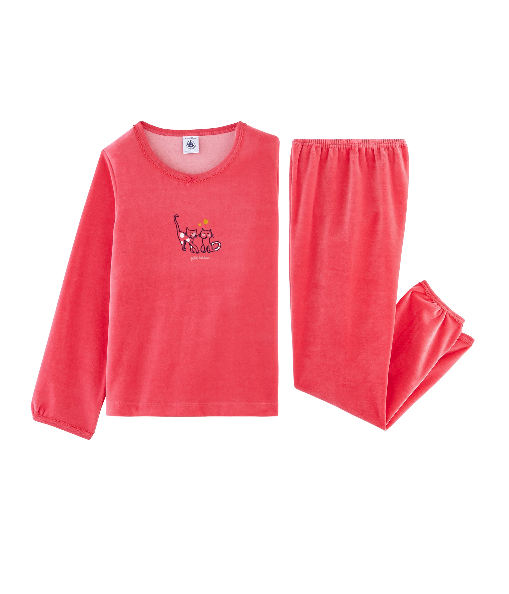 Girls Pink Cotton Nightwear Set