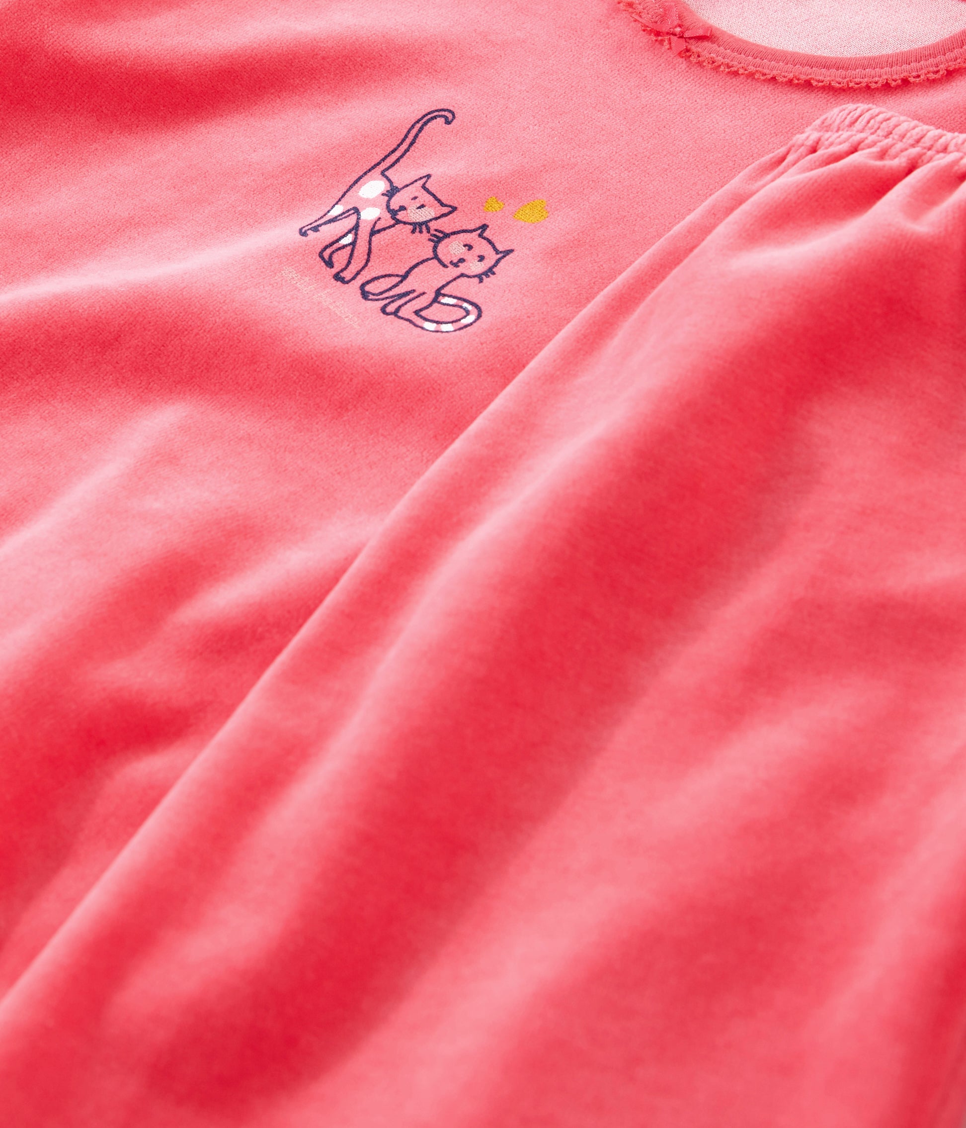 Girls Pink Cotton Nightwear Set