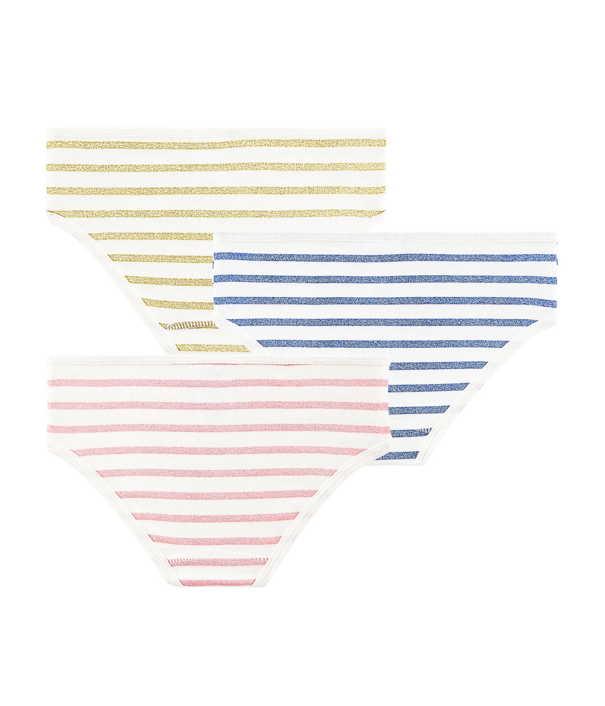 Girls Multicolor Striped Cotton Underwear Set