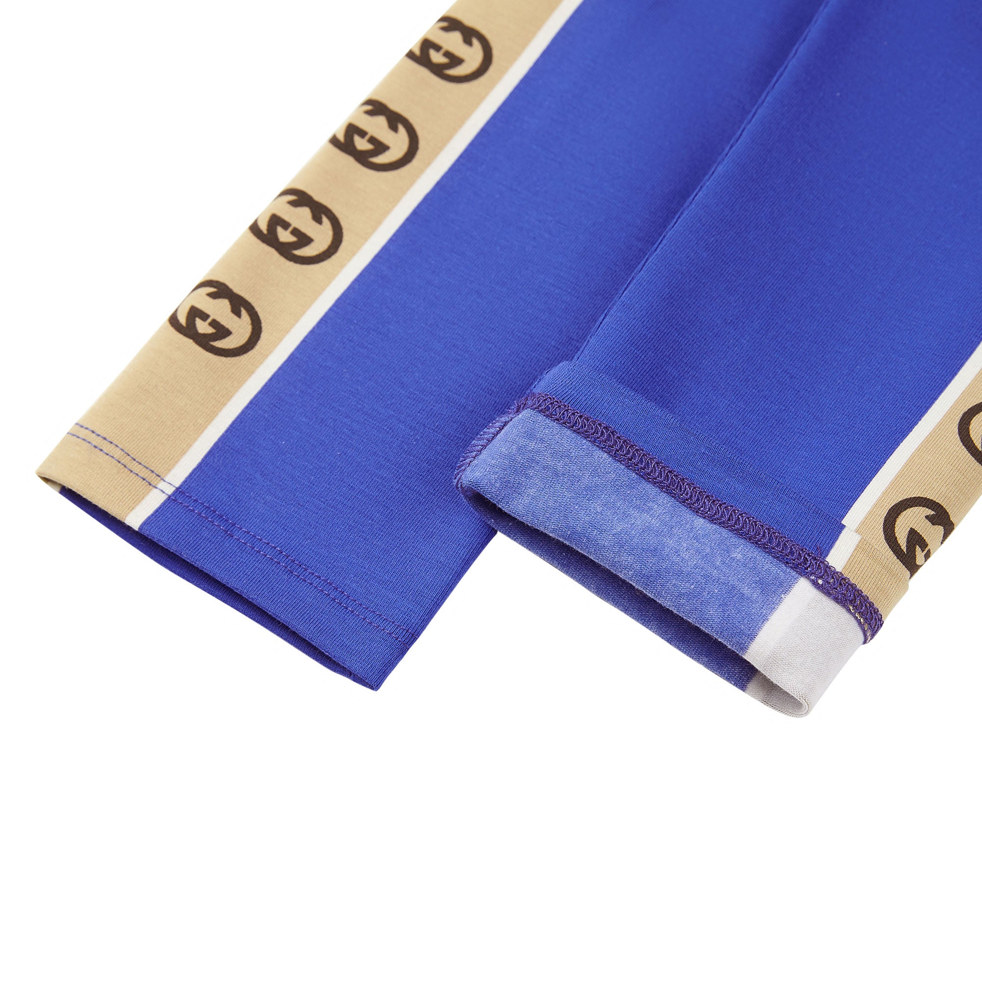 Girls Blue GG Cotton Leggings