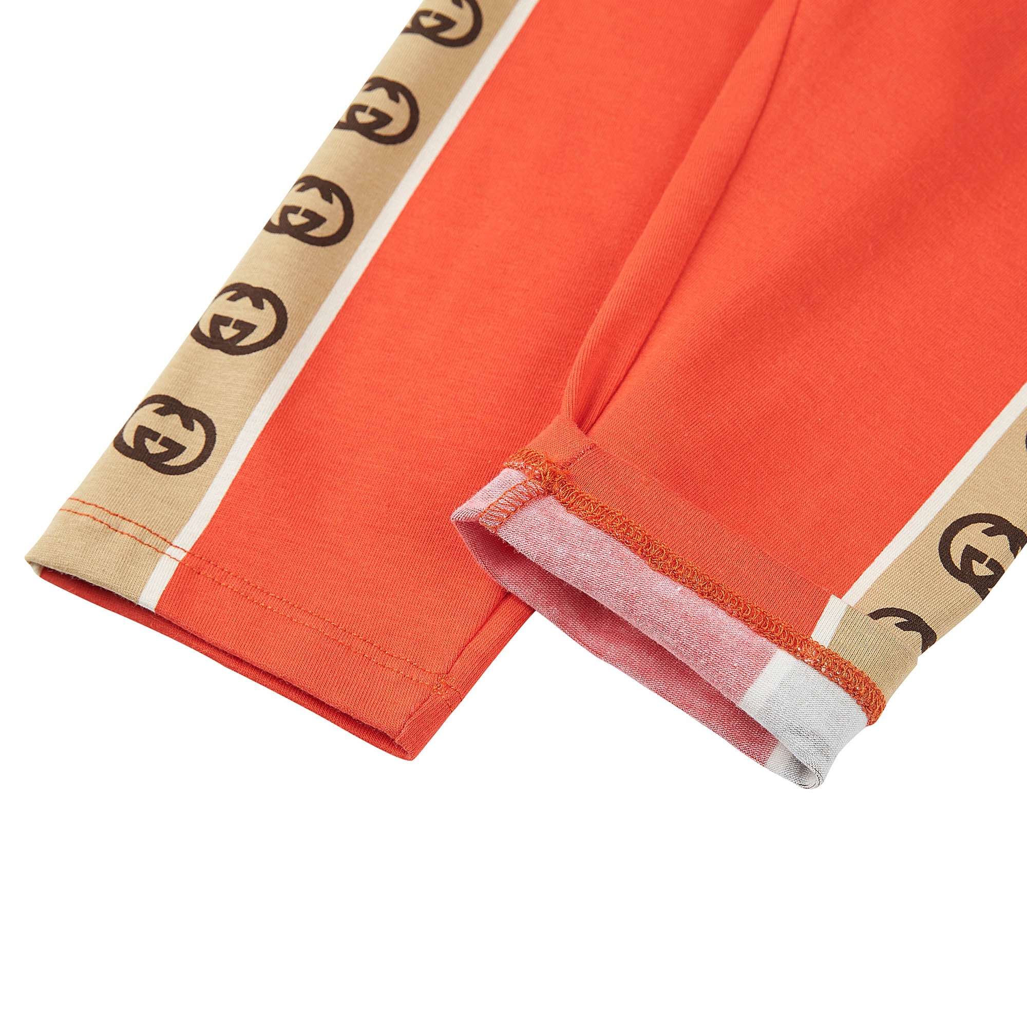 Baby Girls Red Logo Cotton Leggings