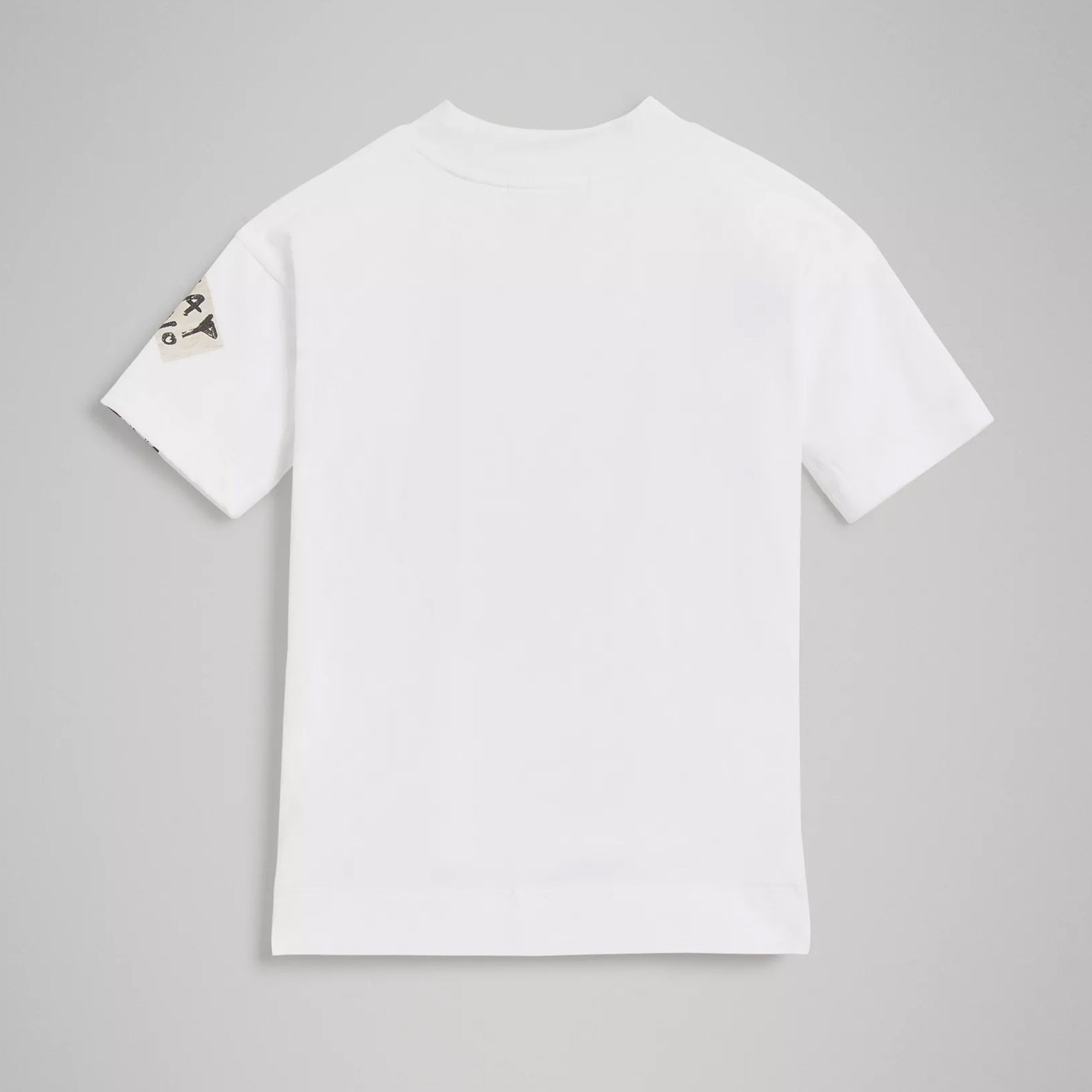Girls White Cotton T-shirt