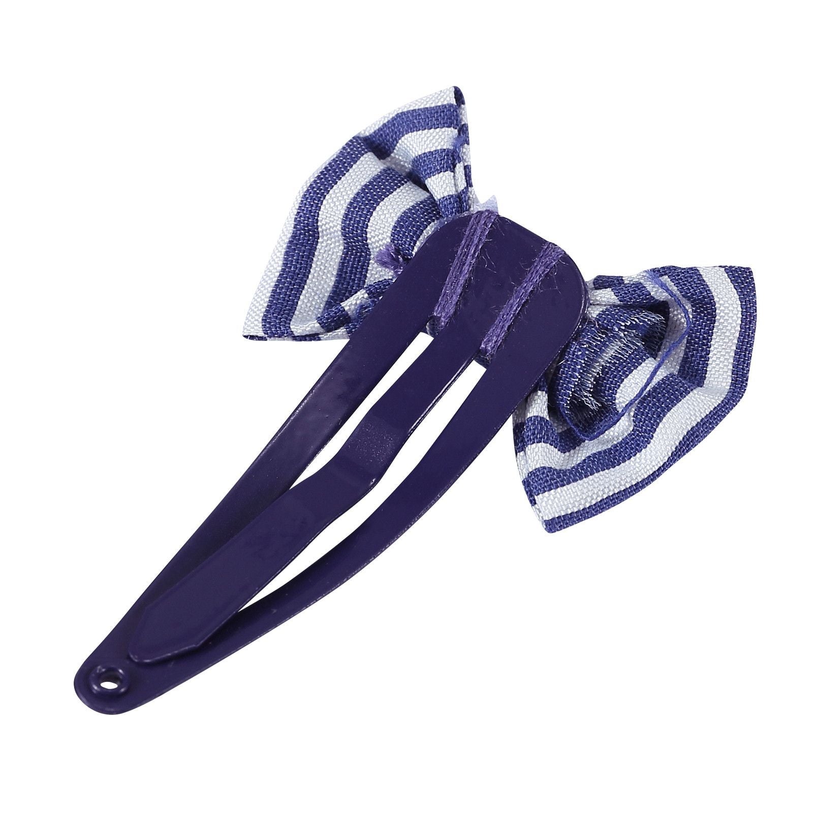 Girls White&BlueTulle Bow Trims Hair Clip - CÉMAROSE | Children's Fashion Store - 3