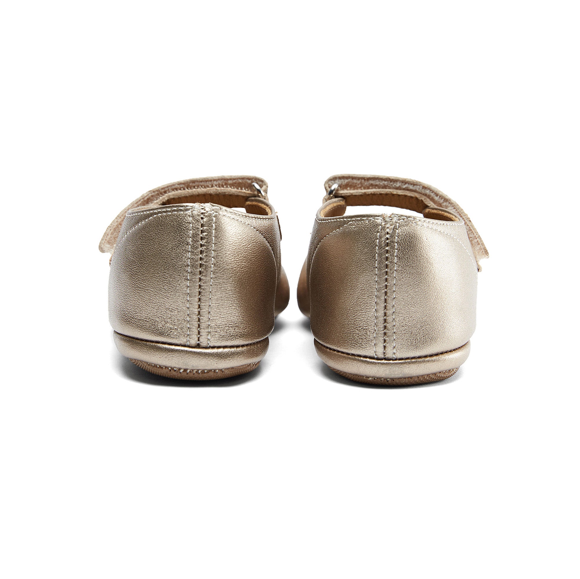 Baby Girls Gold Leather Shoes