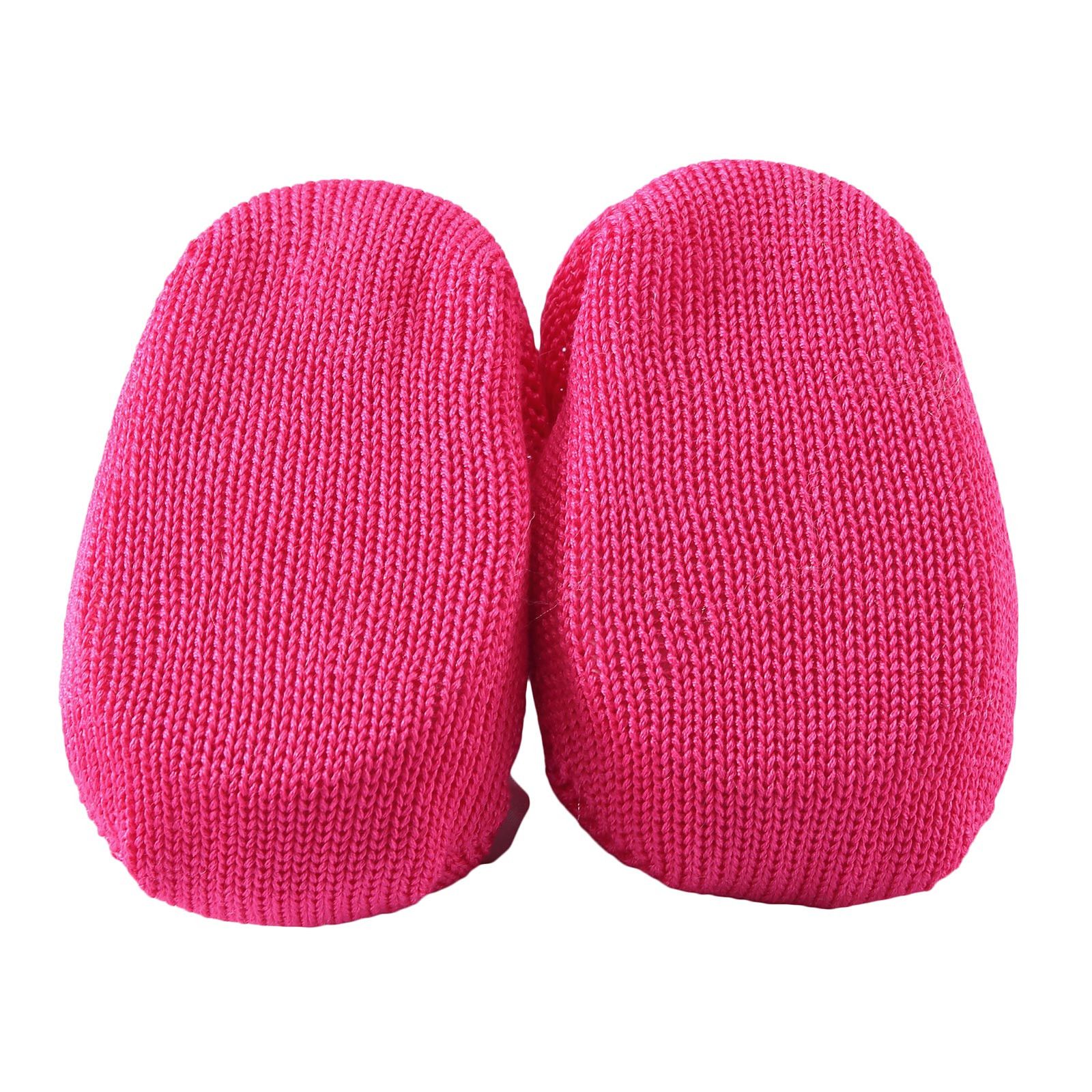Baby Red Knitted Cotton Rose Shoes&Hair Band Gift Set - CÉMAROSE | Children's Fashion Store - 4