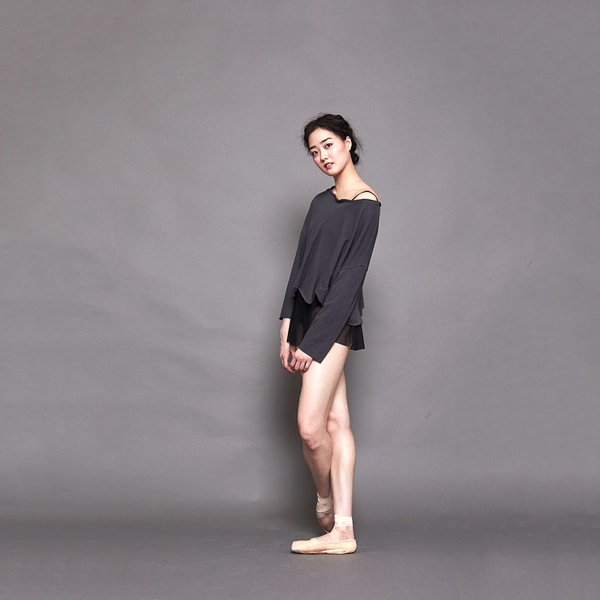 Girls Grey Ballet T-Shirt