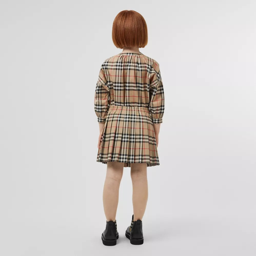 Girls Archive Beige Stripe Cotton Skirts