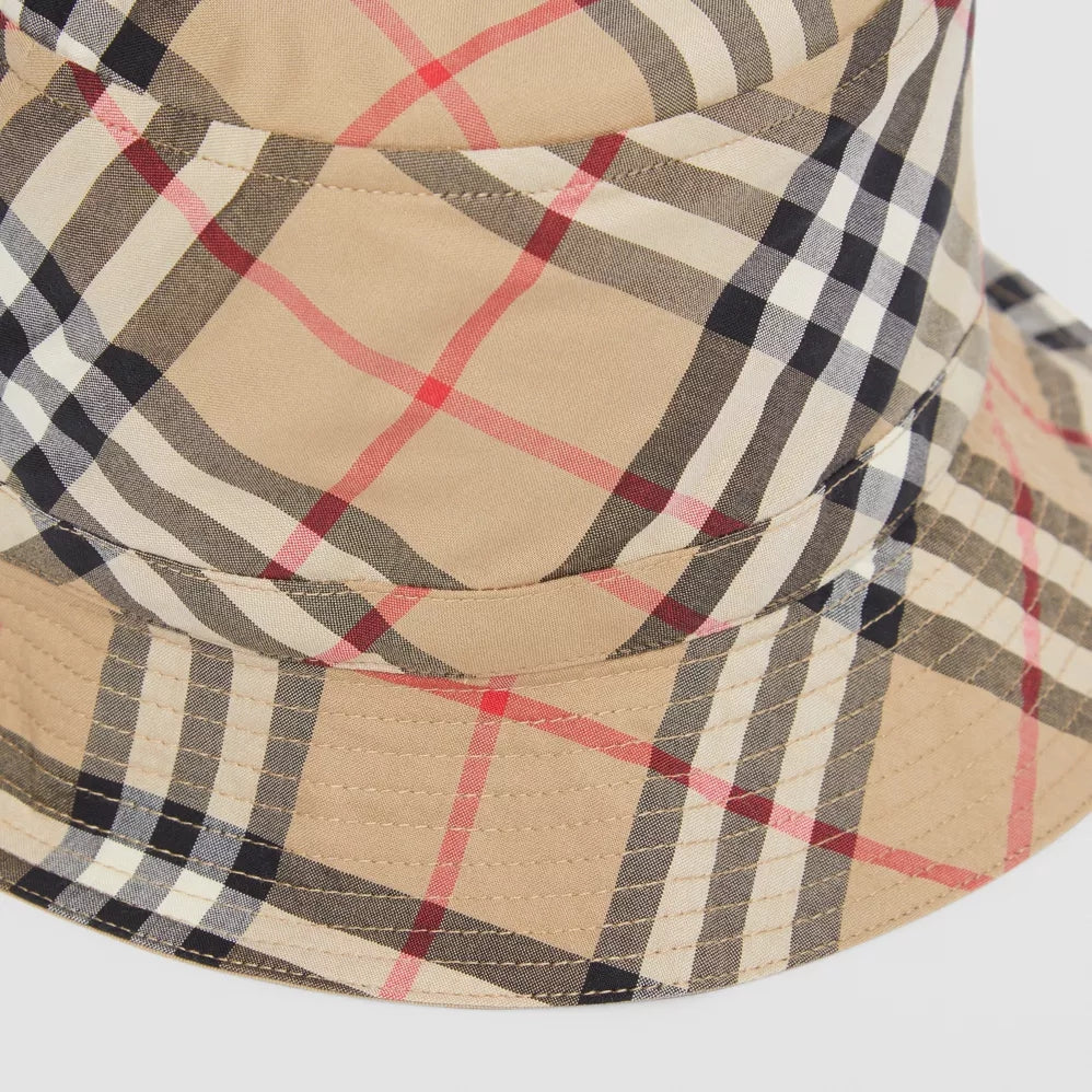 Boys & Girls Beige Stripe Cotton Hat