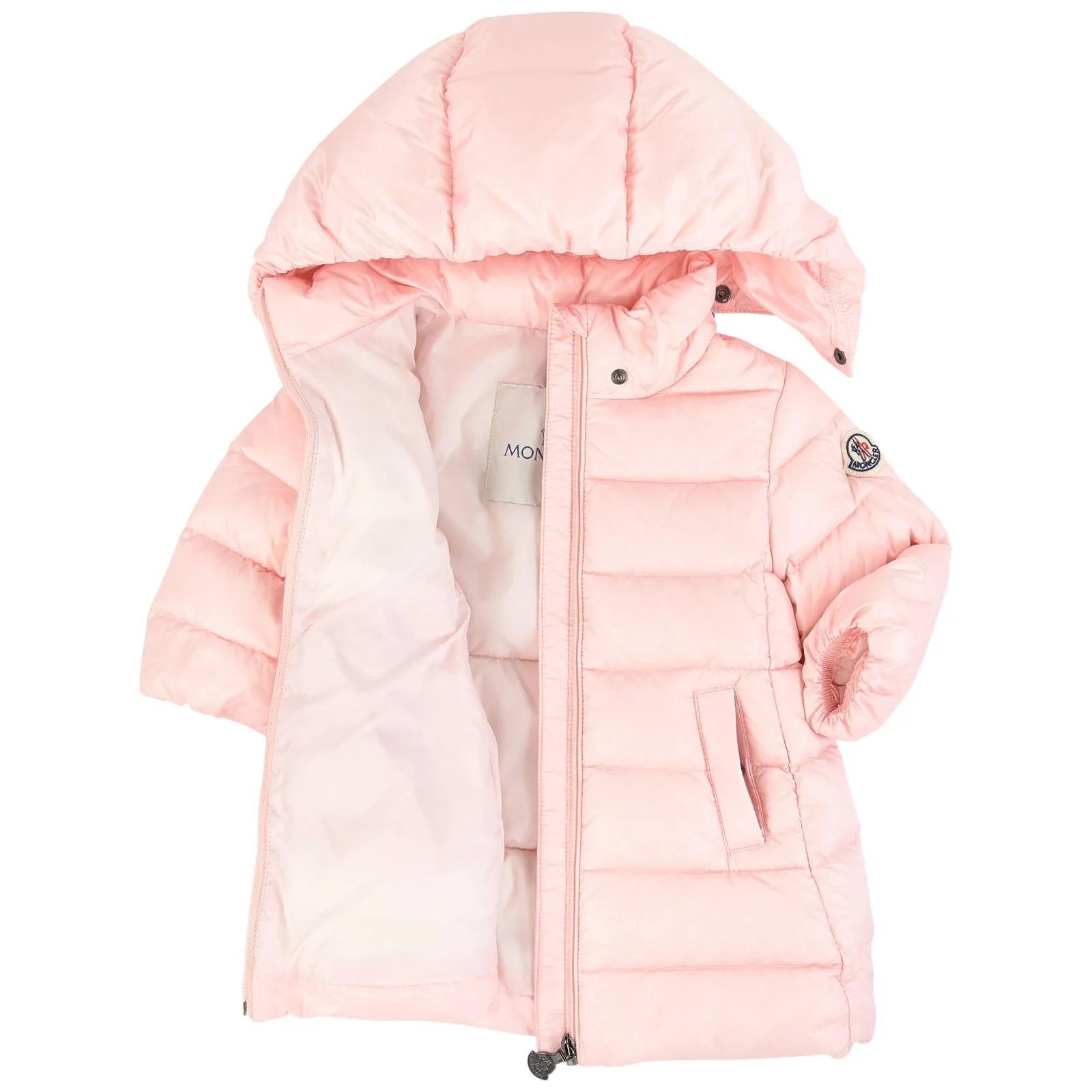 Baby Girls Light Pink “MAJEURE” Padded Down Coat