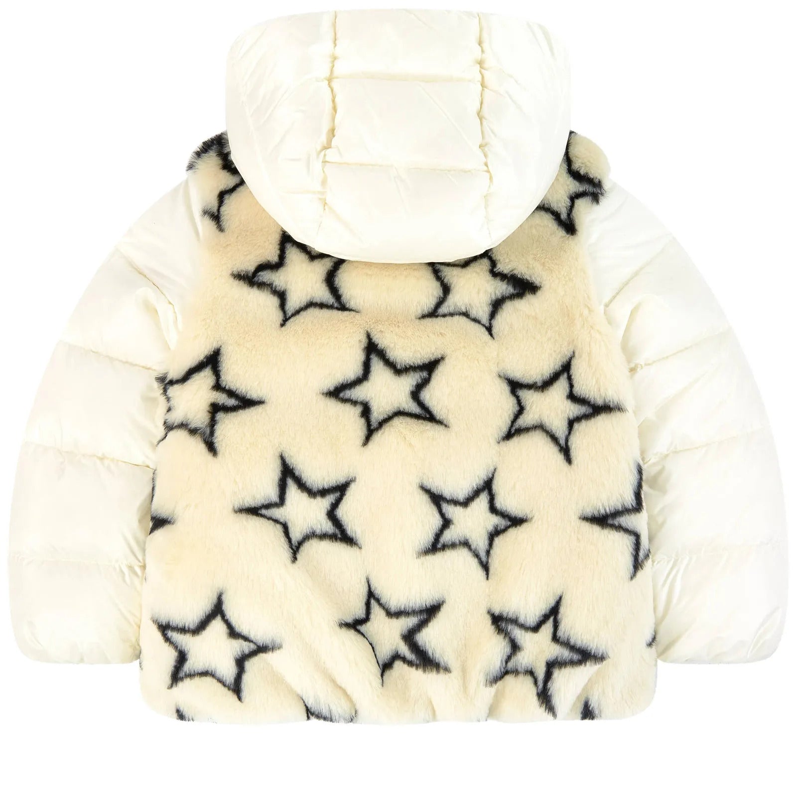 Girls Charcoal Stars Padded Down Jacket