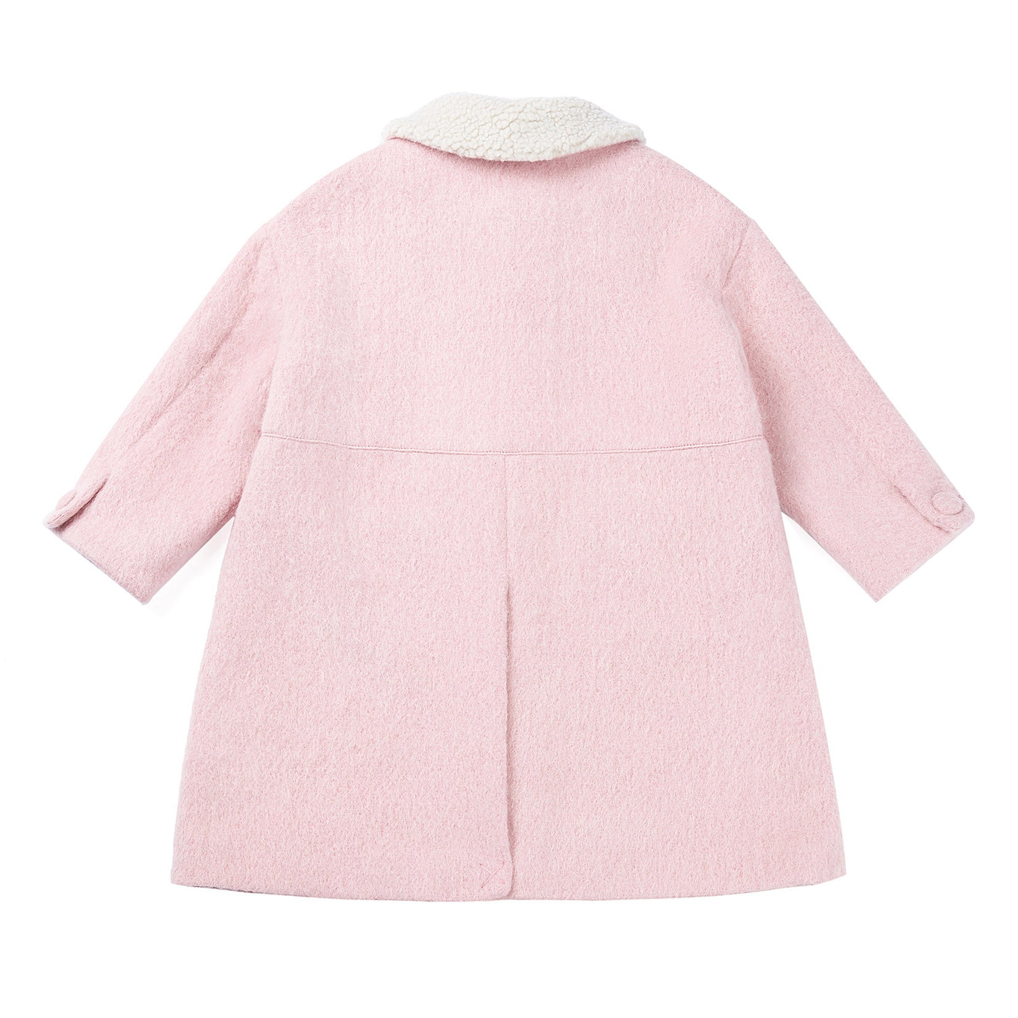 Girls Pink Wool Coat