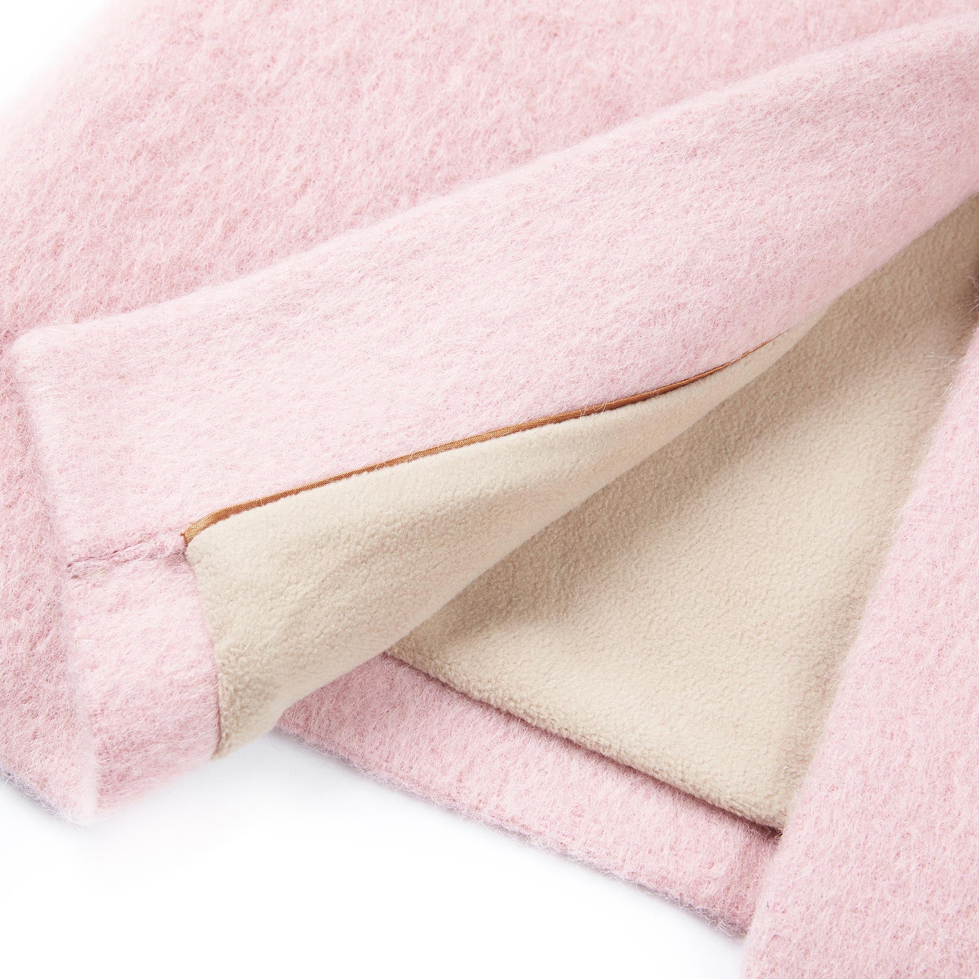 Girls Pink Wool Coat