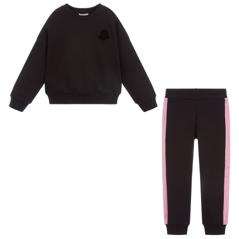 Girls Black Knitwear Clothing Ensemble