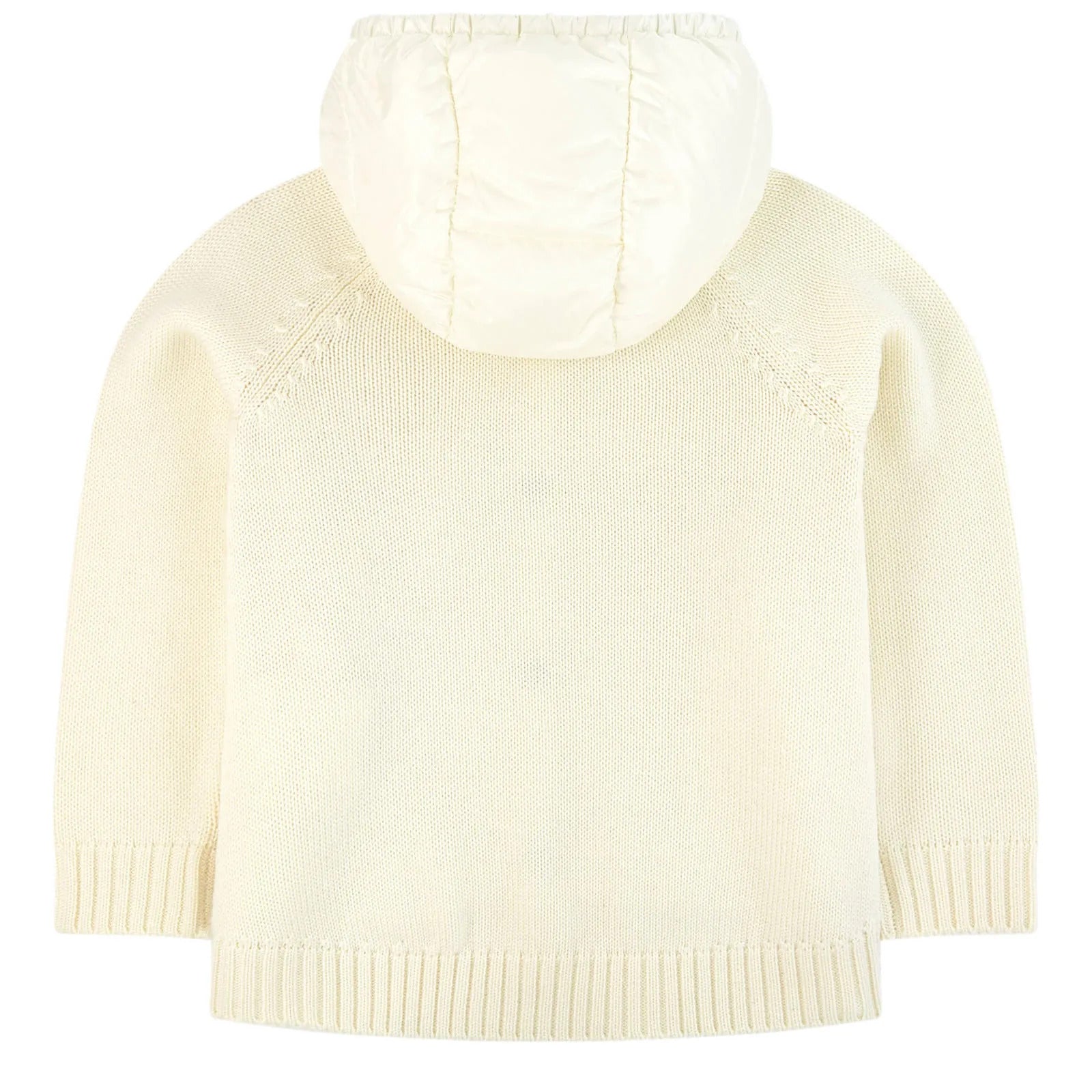 Girls Natural Virgin Wool Cardigan