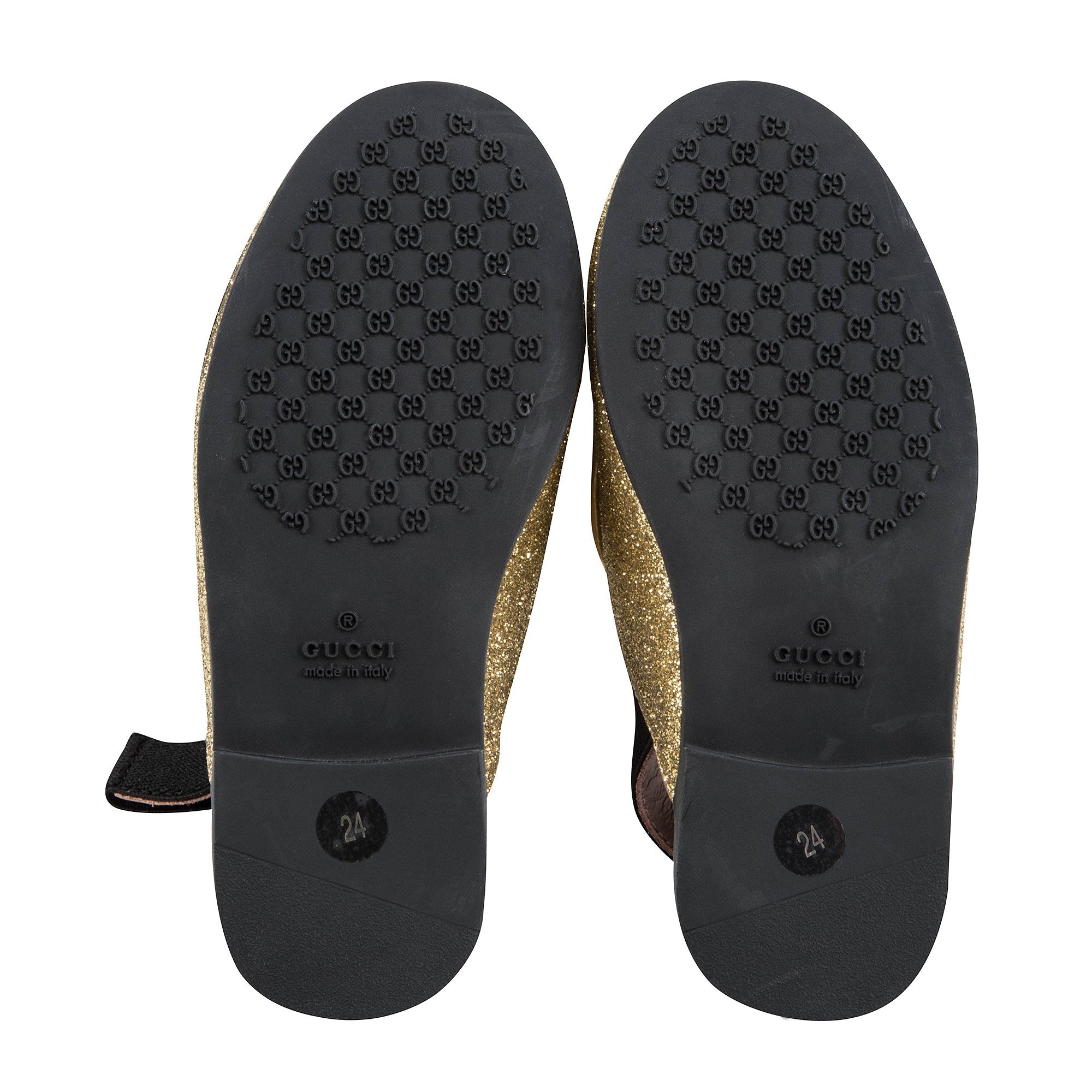 Baby Girls Golden Printed Shoes