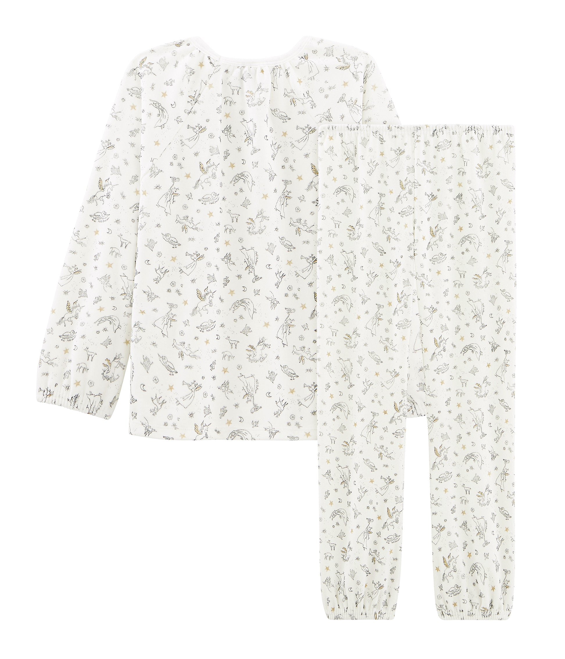 Girls White Cotton Nightwear Set