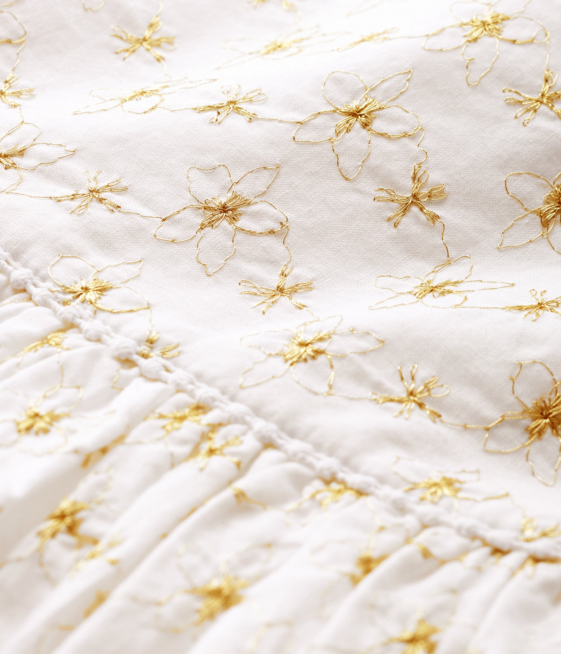 Baby Girls White Embroidered Dress