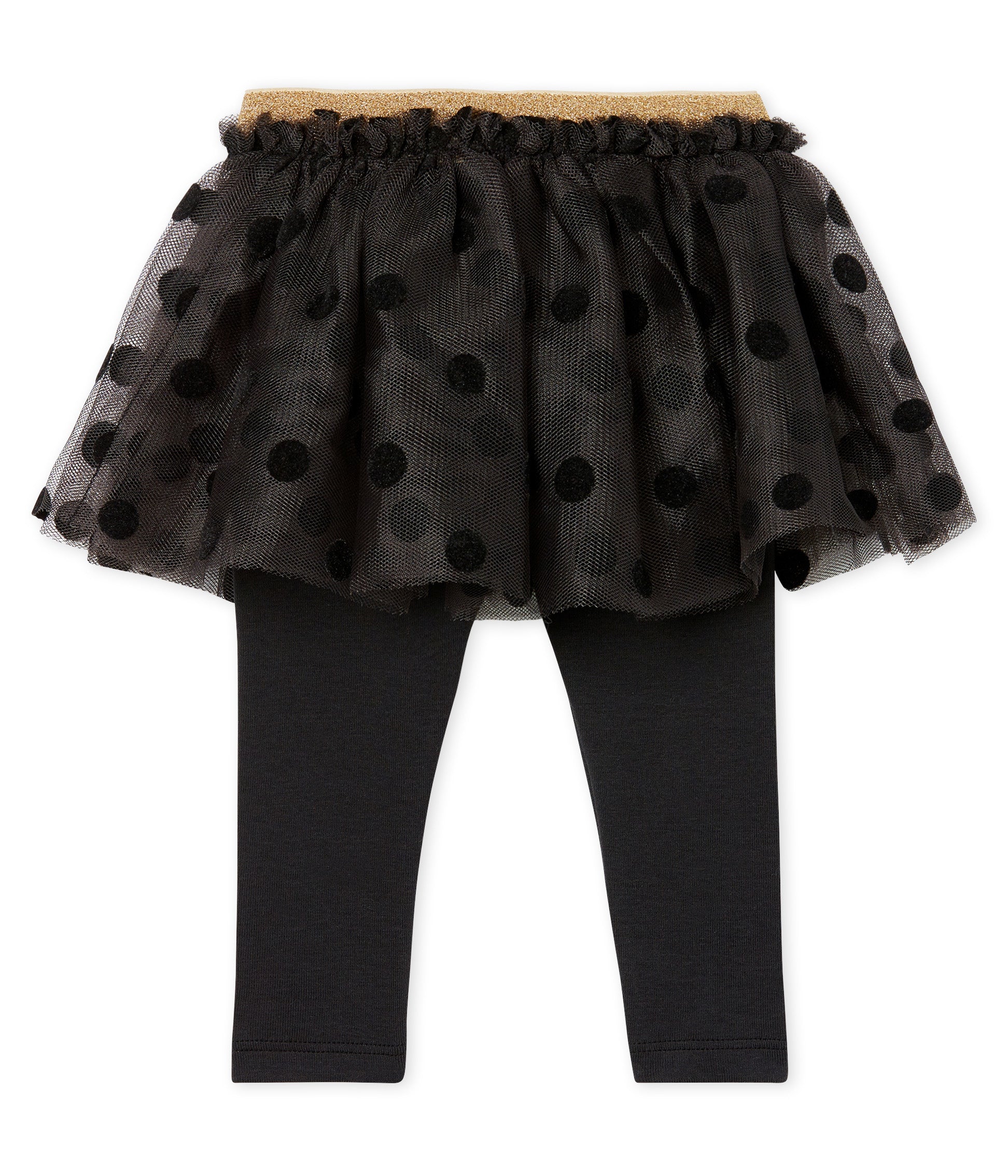 Baby Girls Black Cotton Leggings