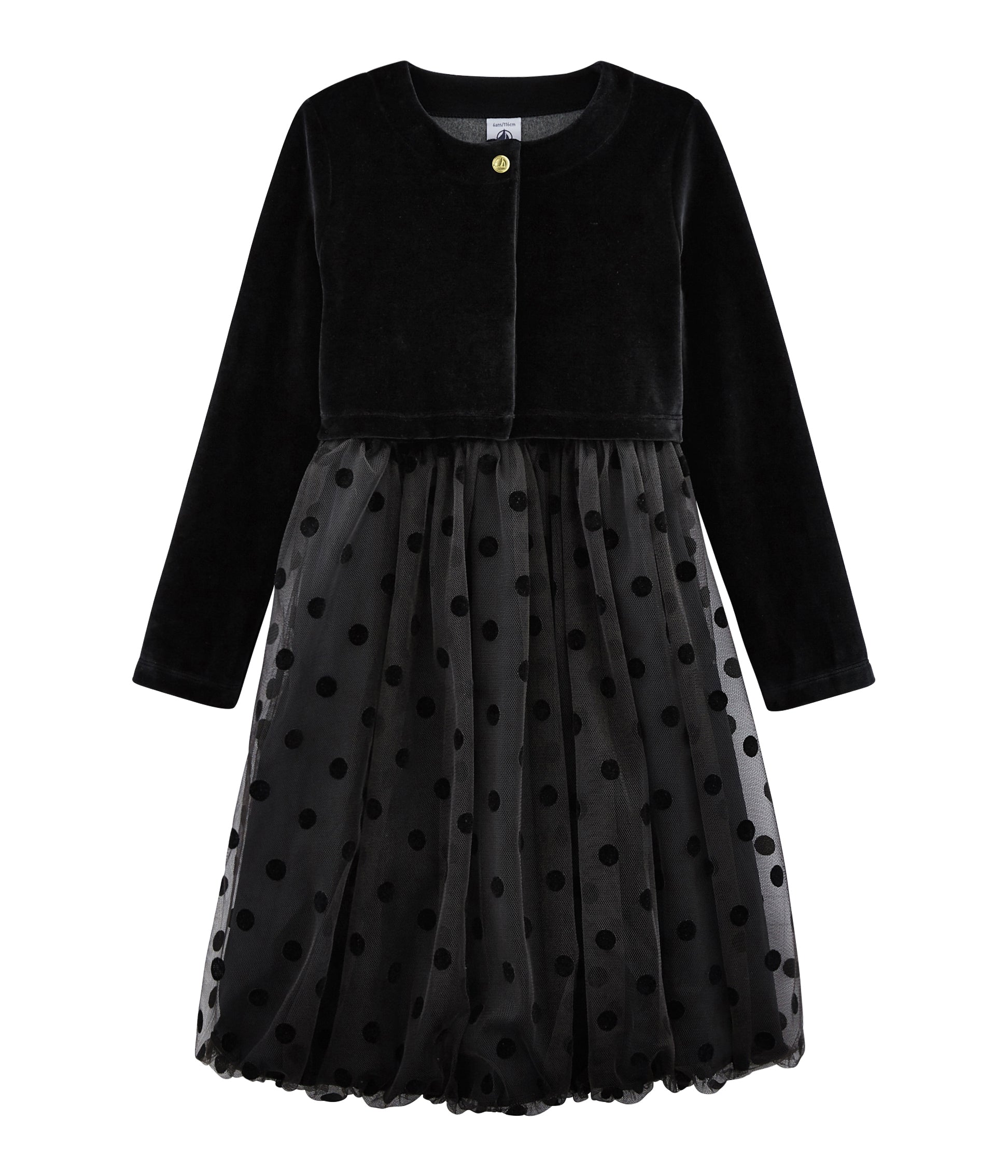 Girls Black Dots Dress