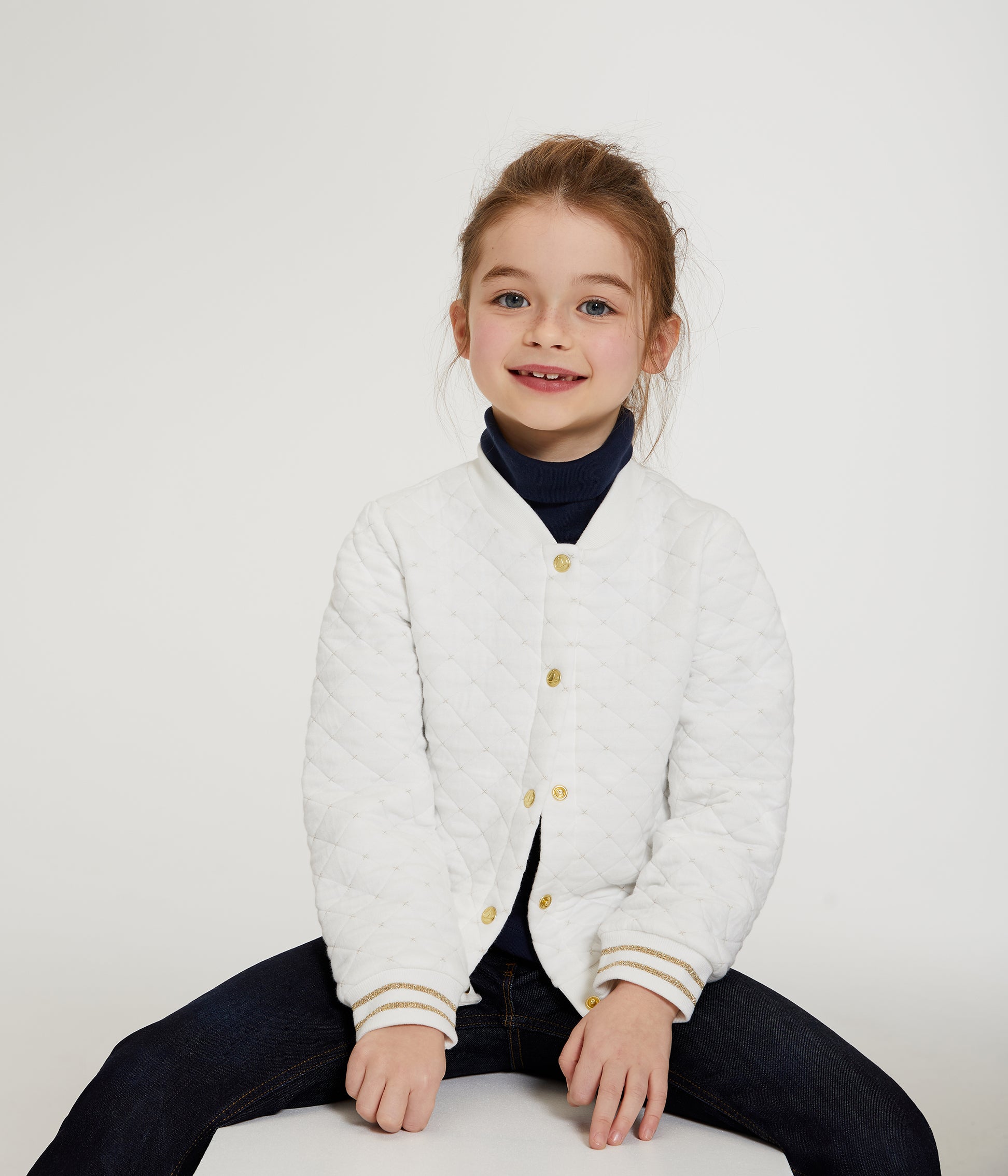 Girls White Cardigan