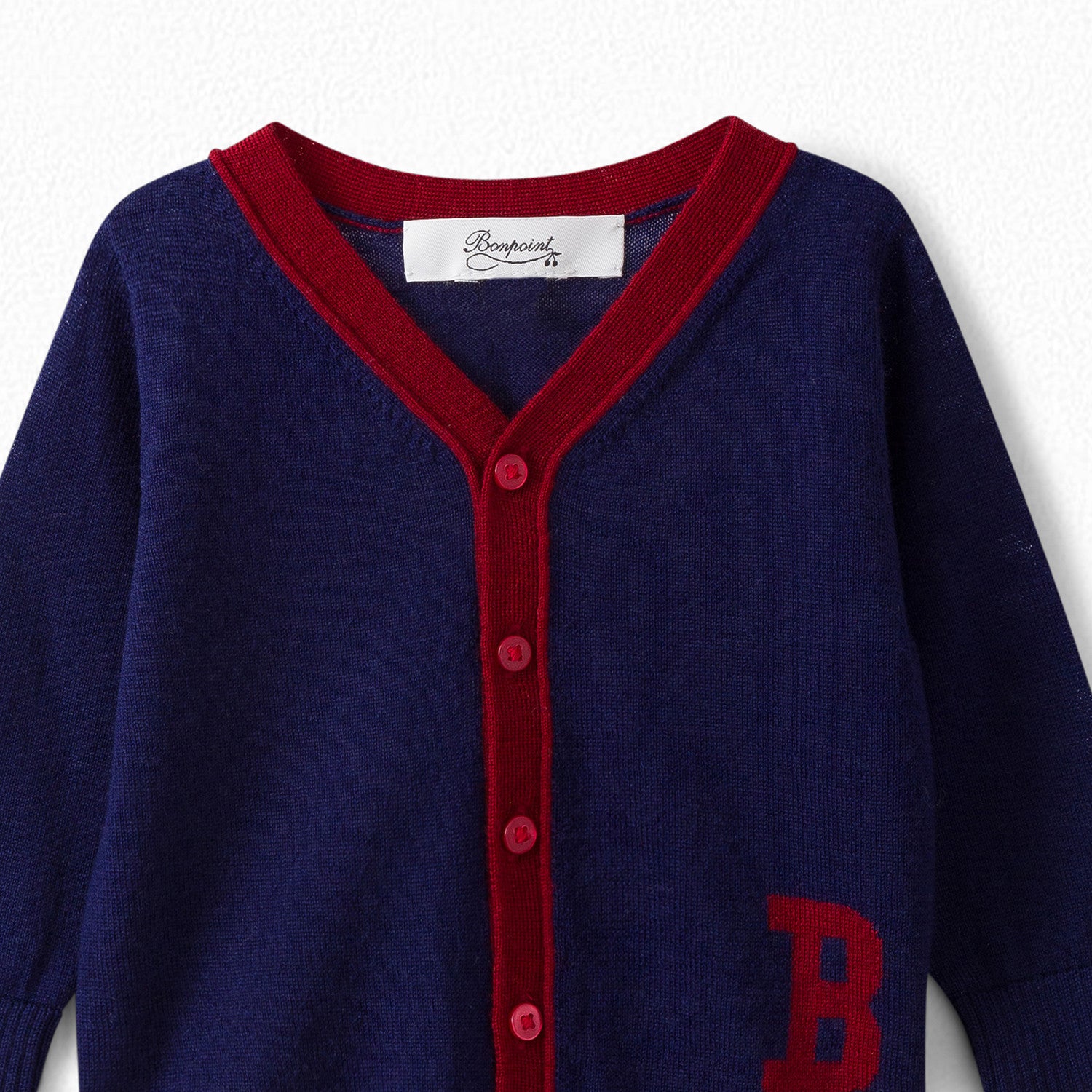 Baby Girls Indigo Wool Cardigan