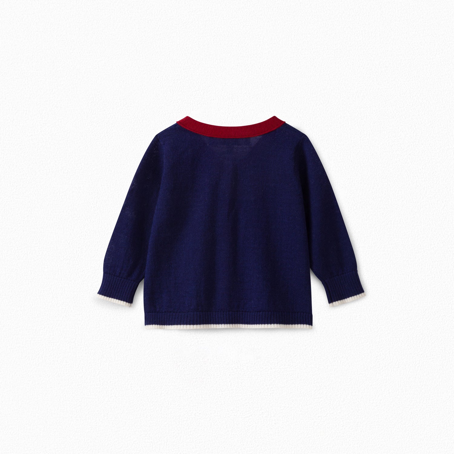 Baby Girls Indigo Wool Cardigan