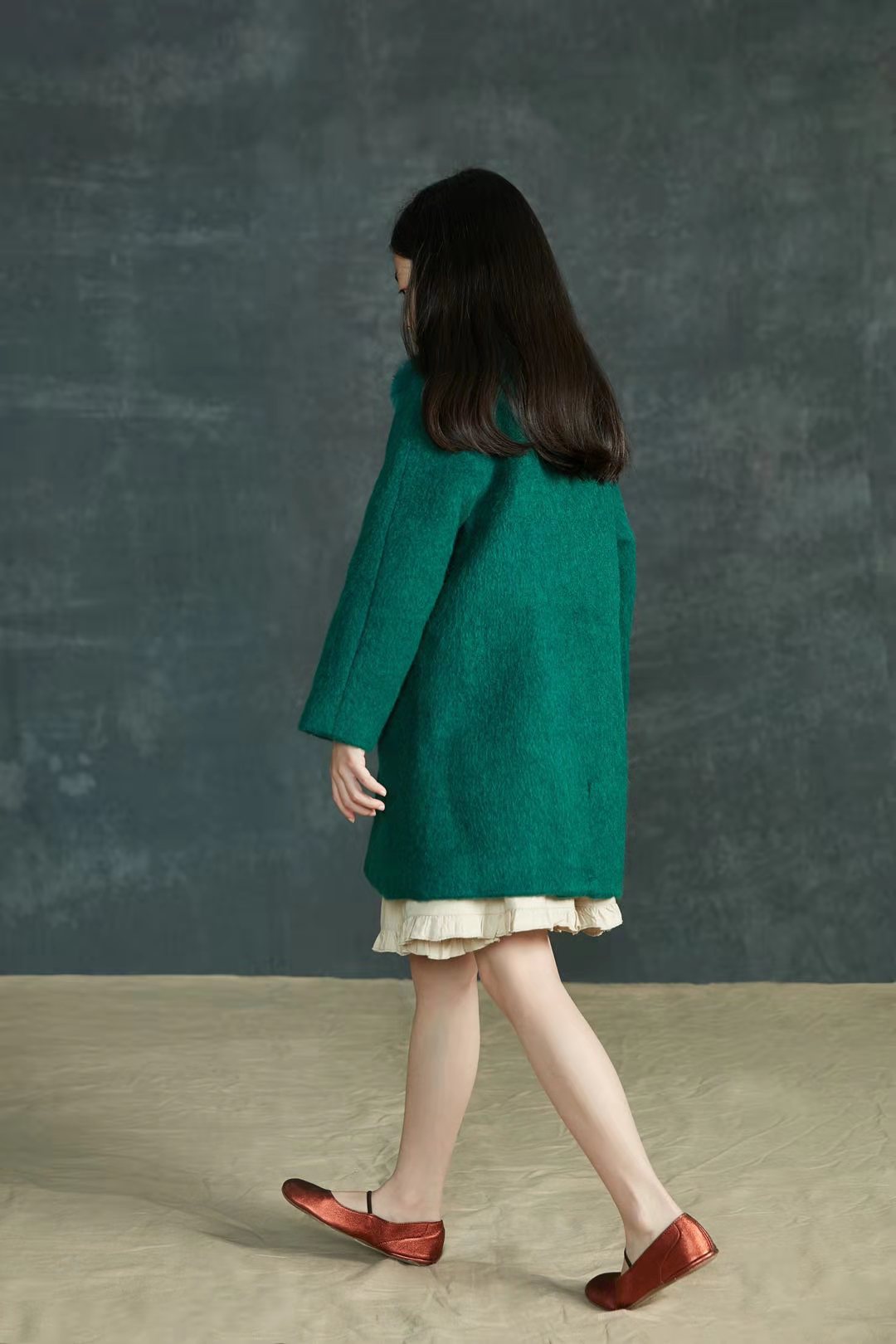Girls Green Coat