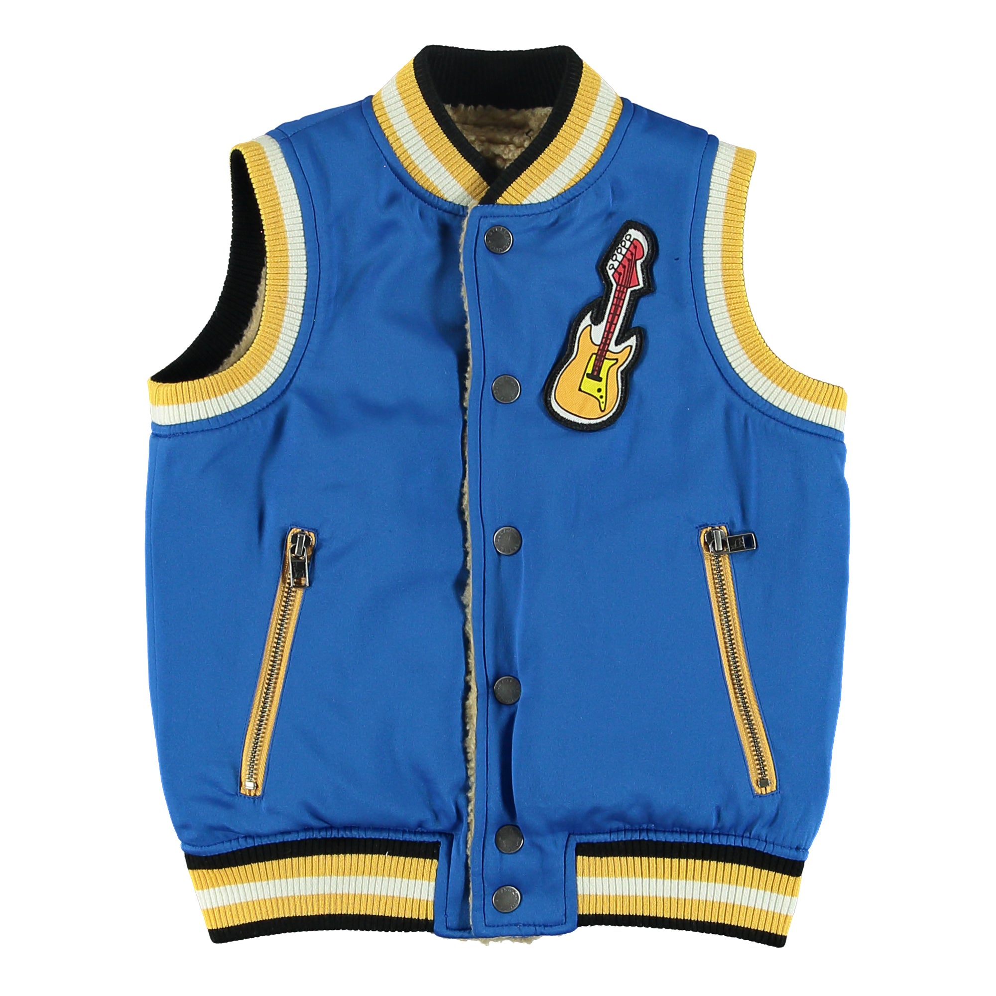 Girls Blue Reversibie Gilet