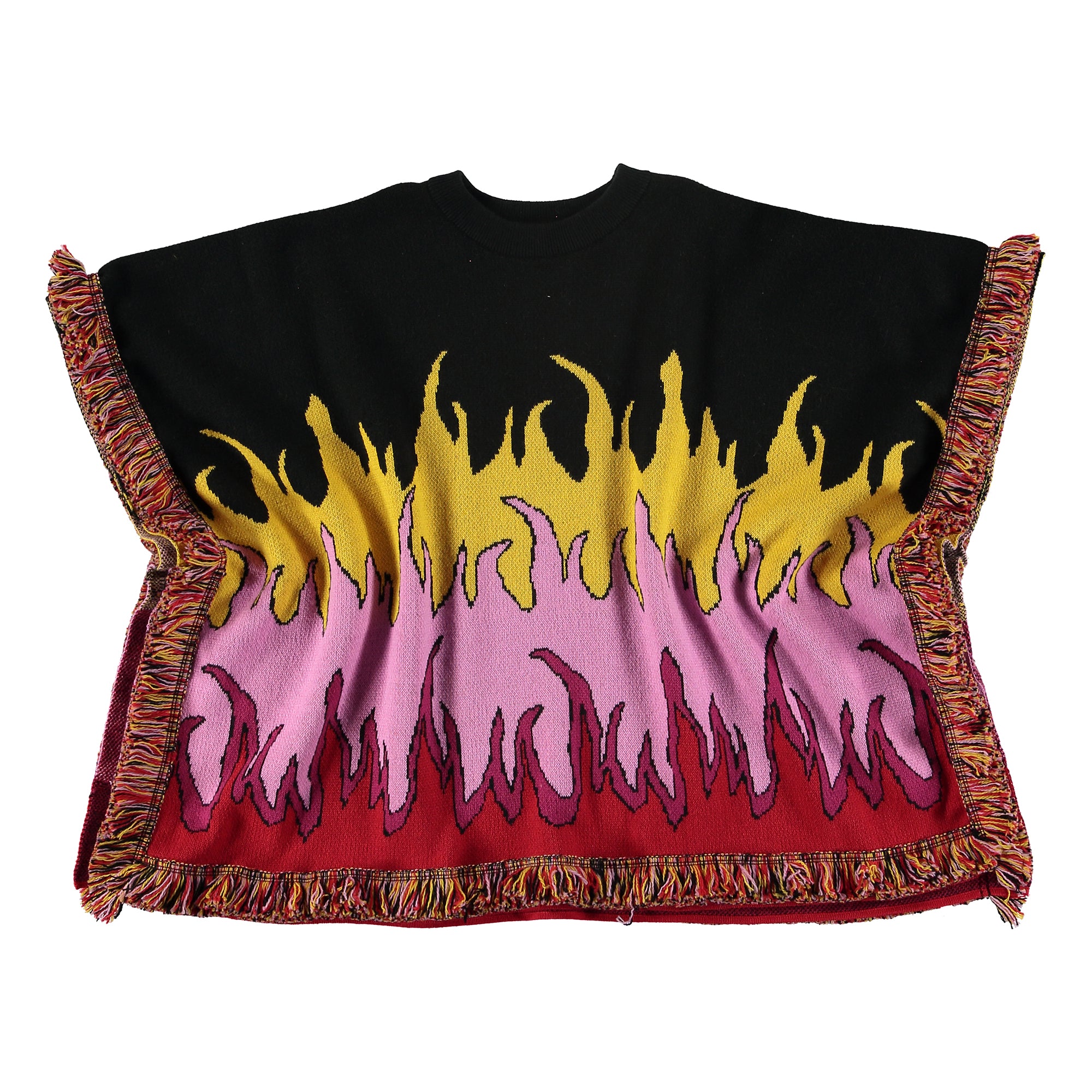 Girls Black & Red Cotton Agnes Cape