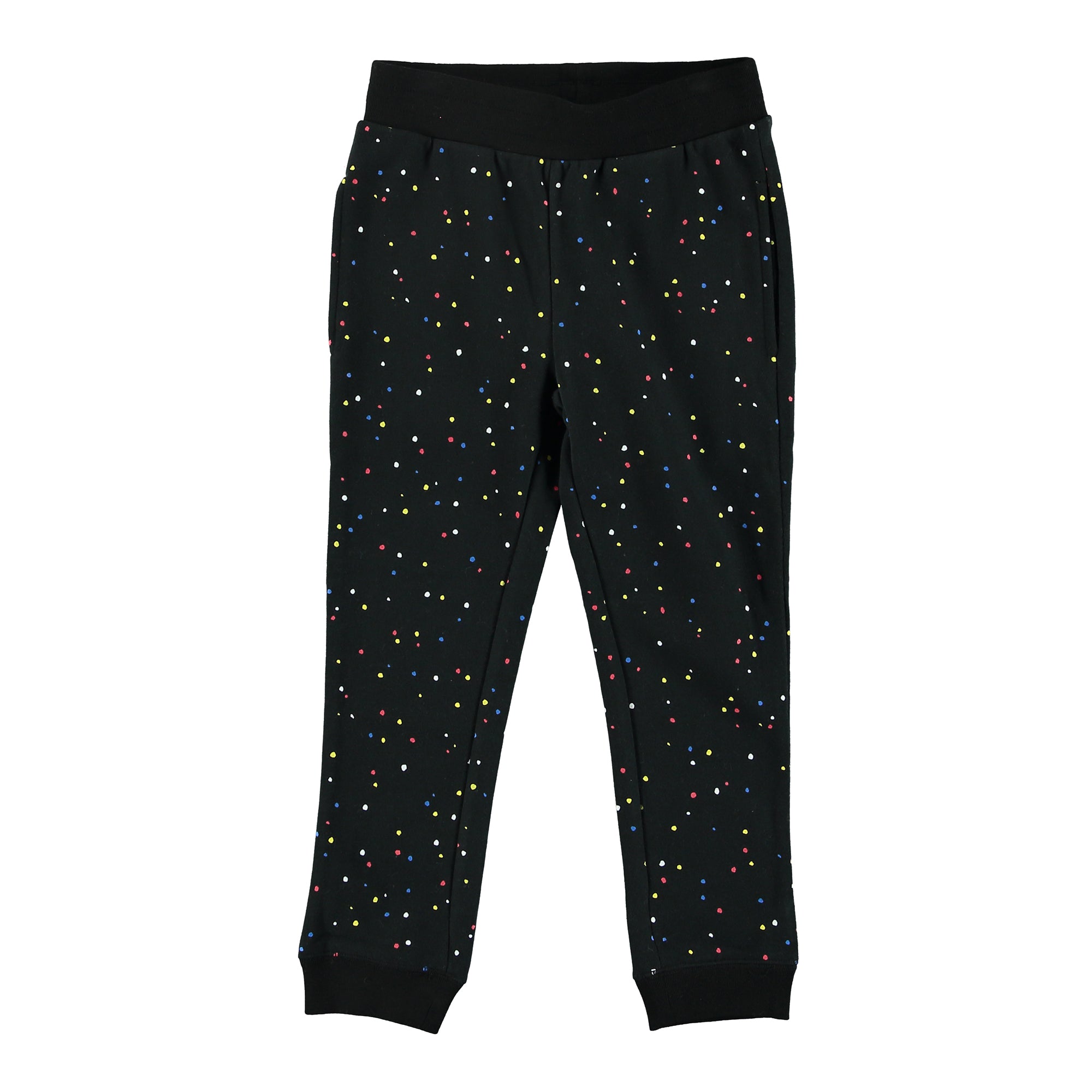 Girls Black Cotton Jersey Trousers
