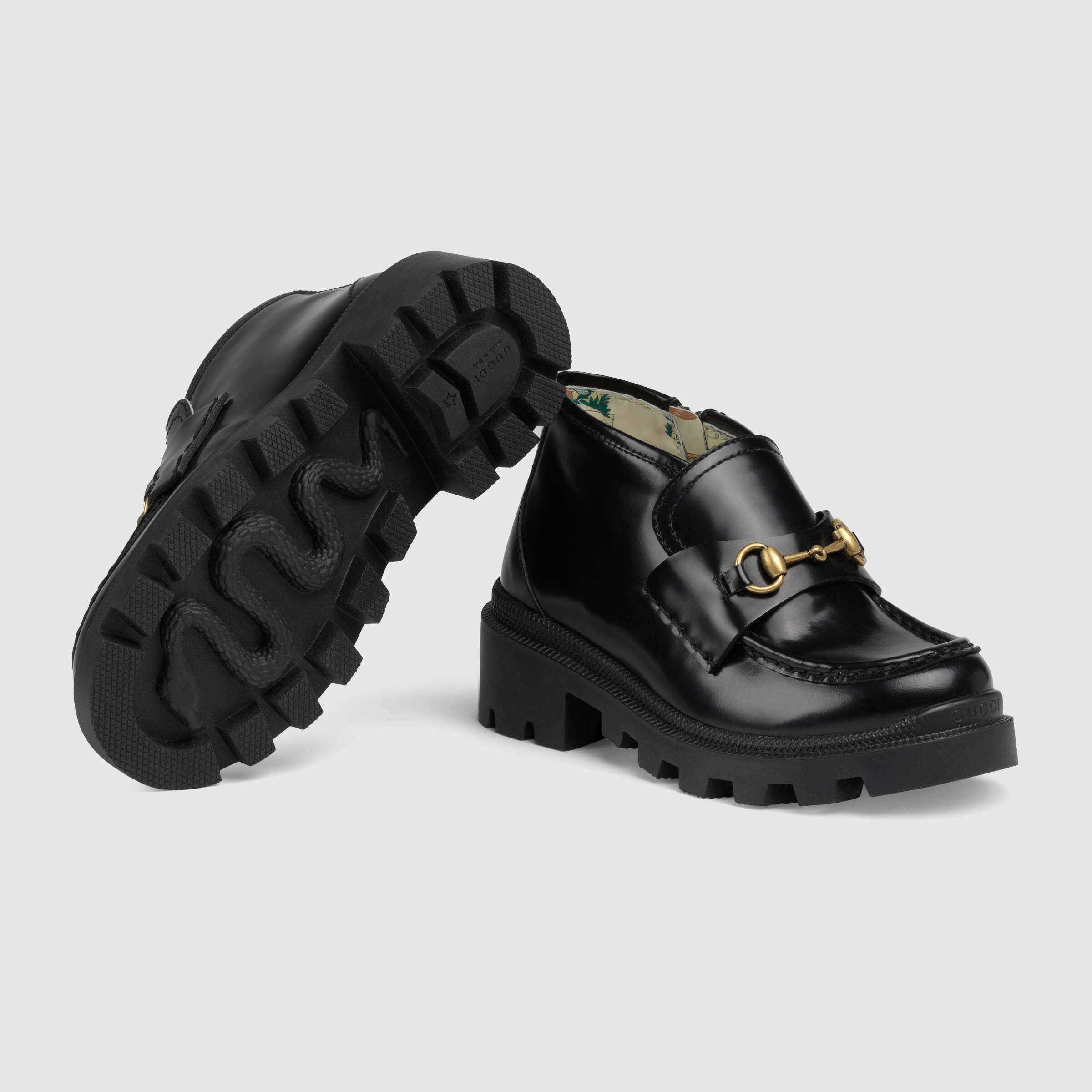 Girls Black Calf Skin Booties