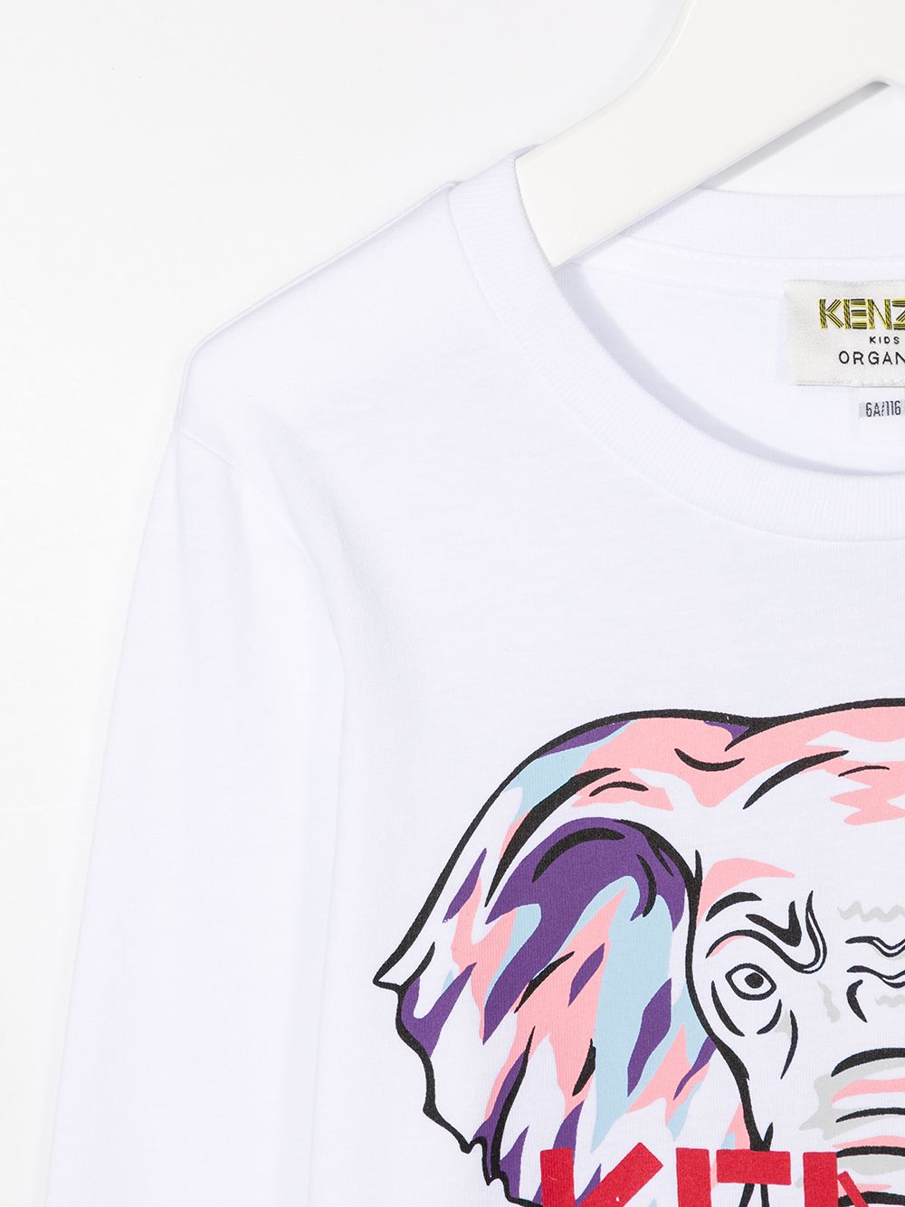 Girls Optic White Cotton T-Shirt