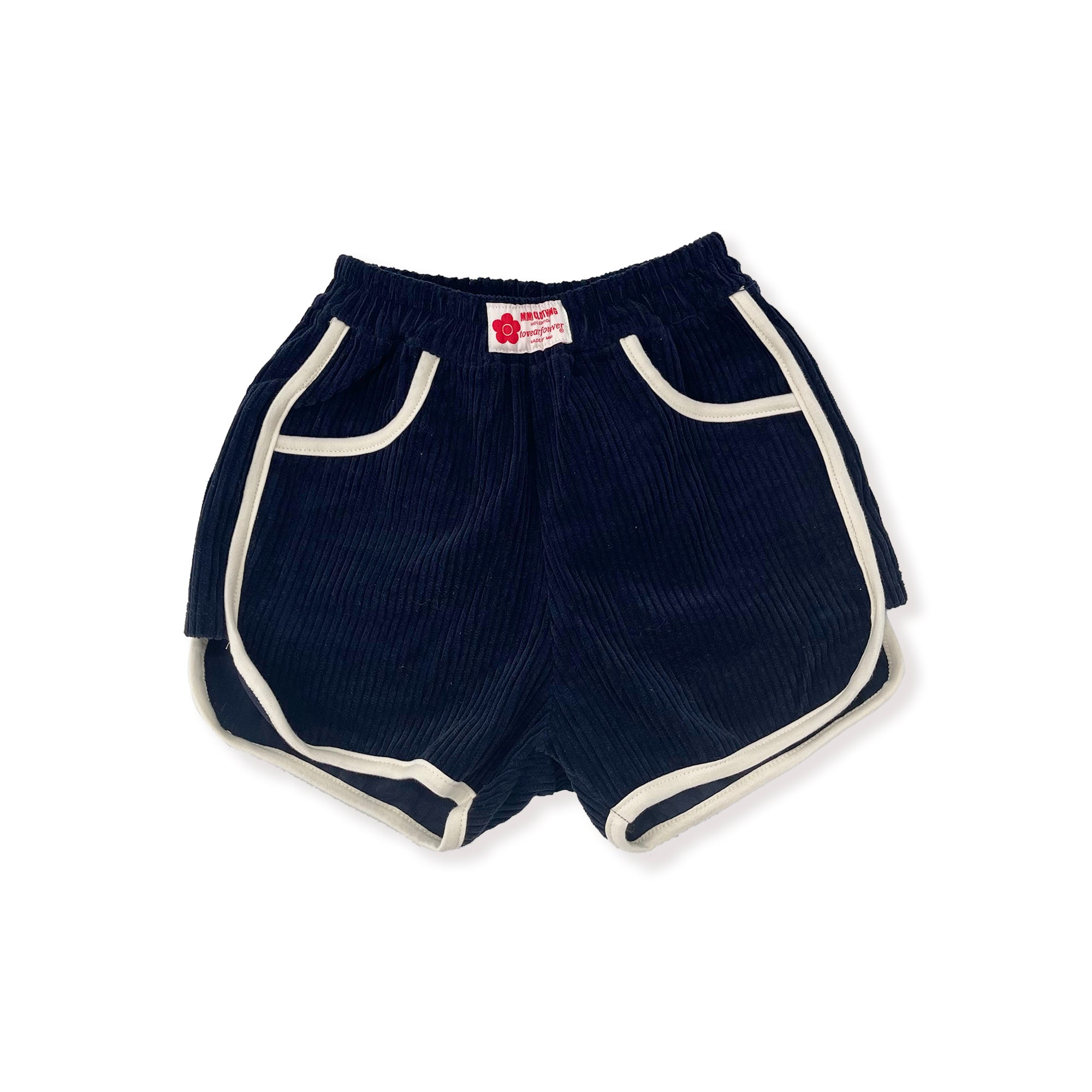 Girls Navy Corduroy Shorts