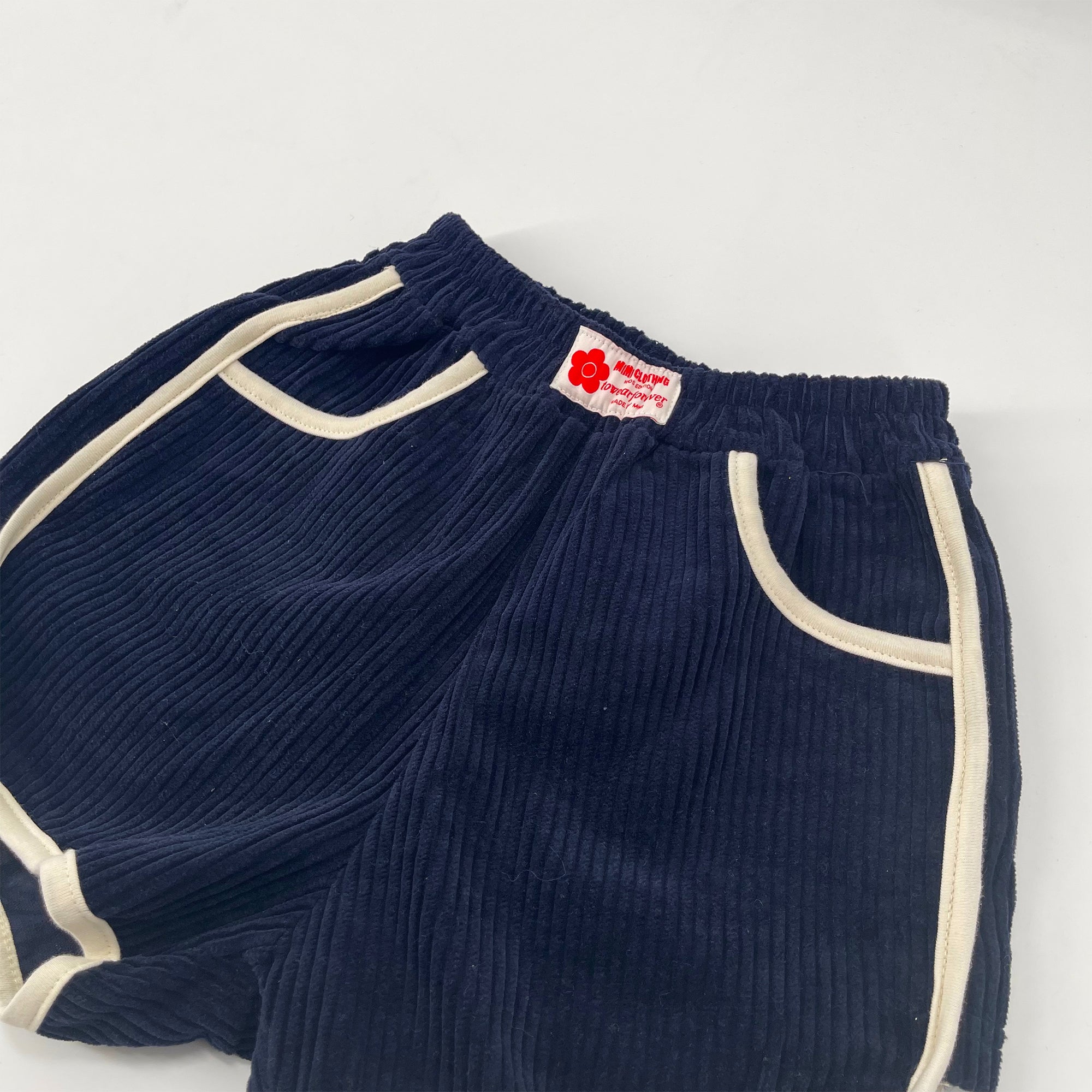 Girls Navy Corduroy Shorts