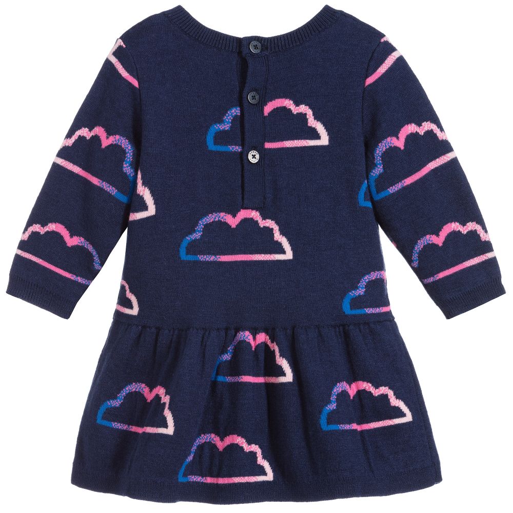 Baby Girls Navy Knit Dress