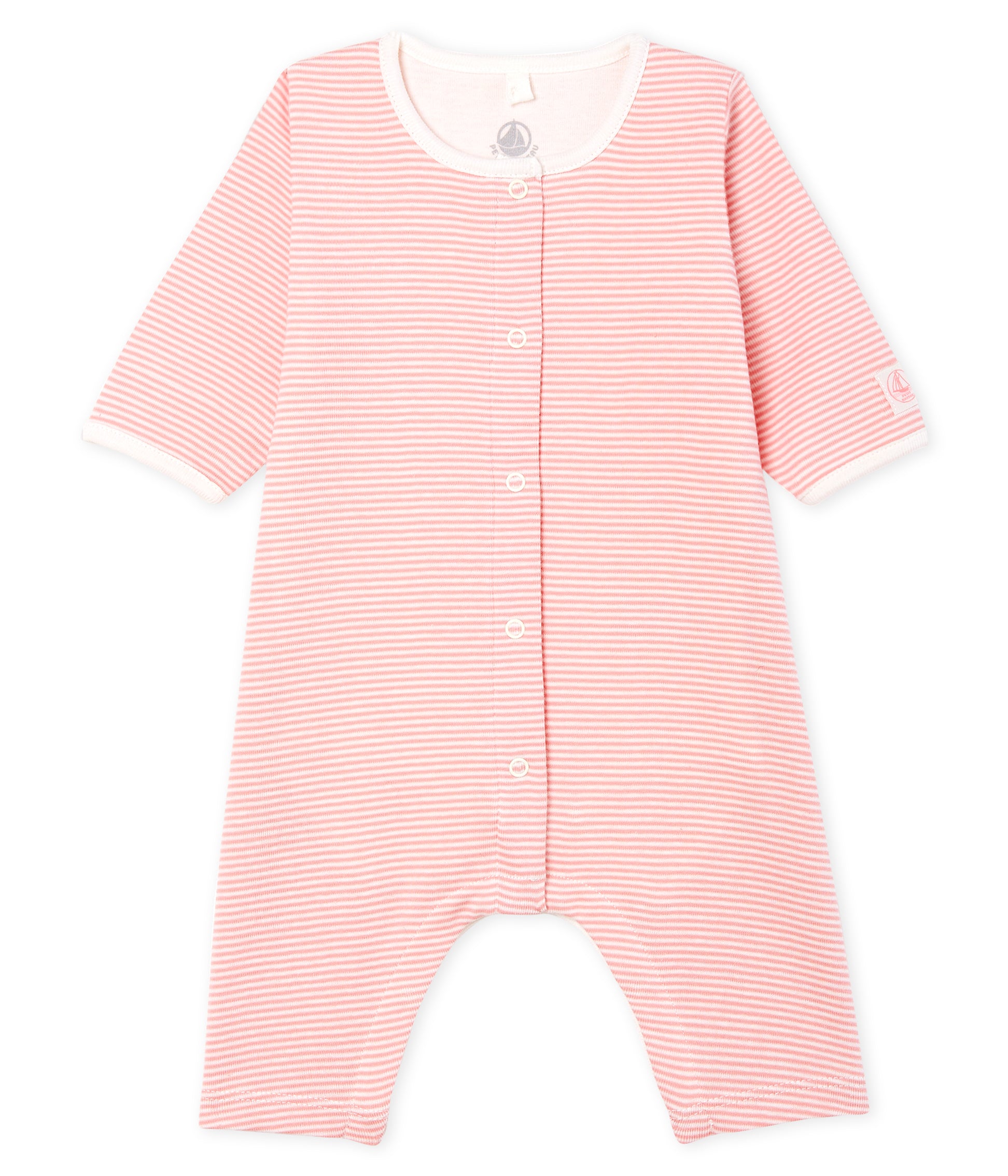 Baby Girls Pink Striped Cotton Babysuits