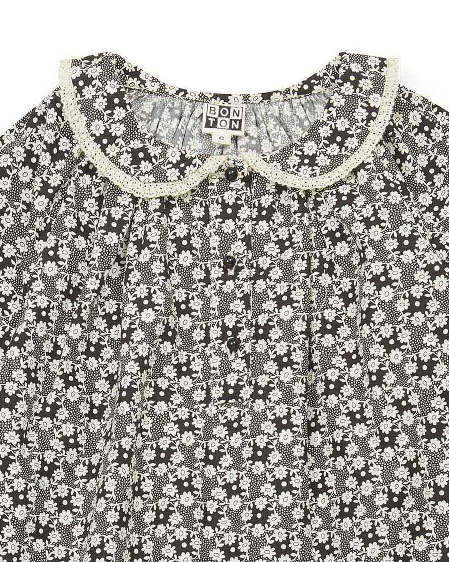 Girls Noir Cotton Blouse