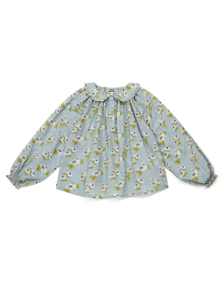 Girls Peinte Fleur Cotton Blouse