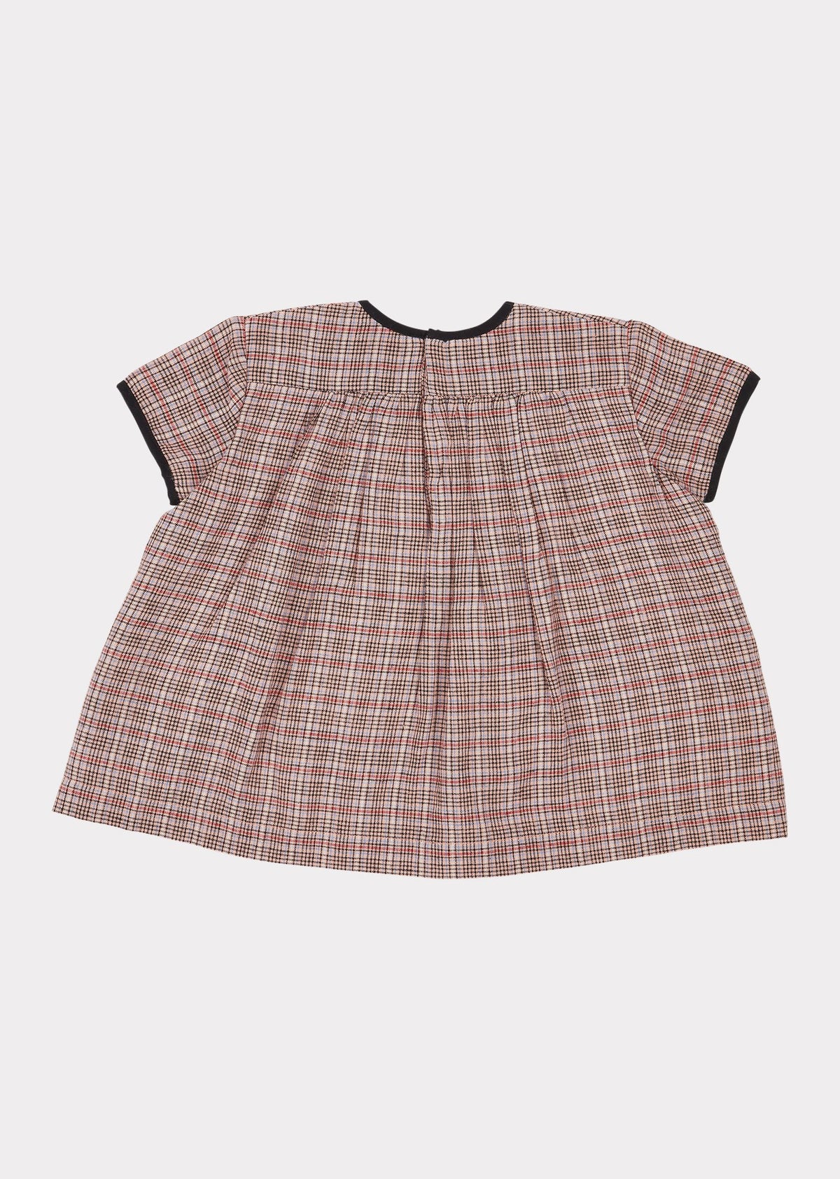 Ensemble tunique à carreaux rose pour bébés filles